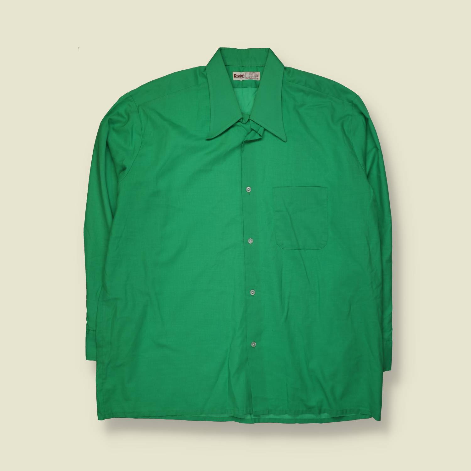 1970s | Piolen | Long Sleeve Shirt | Green - XXL