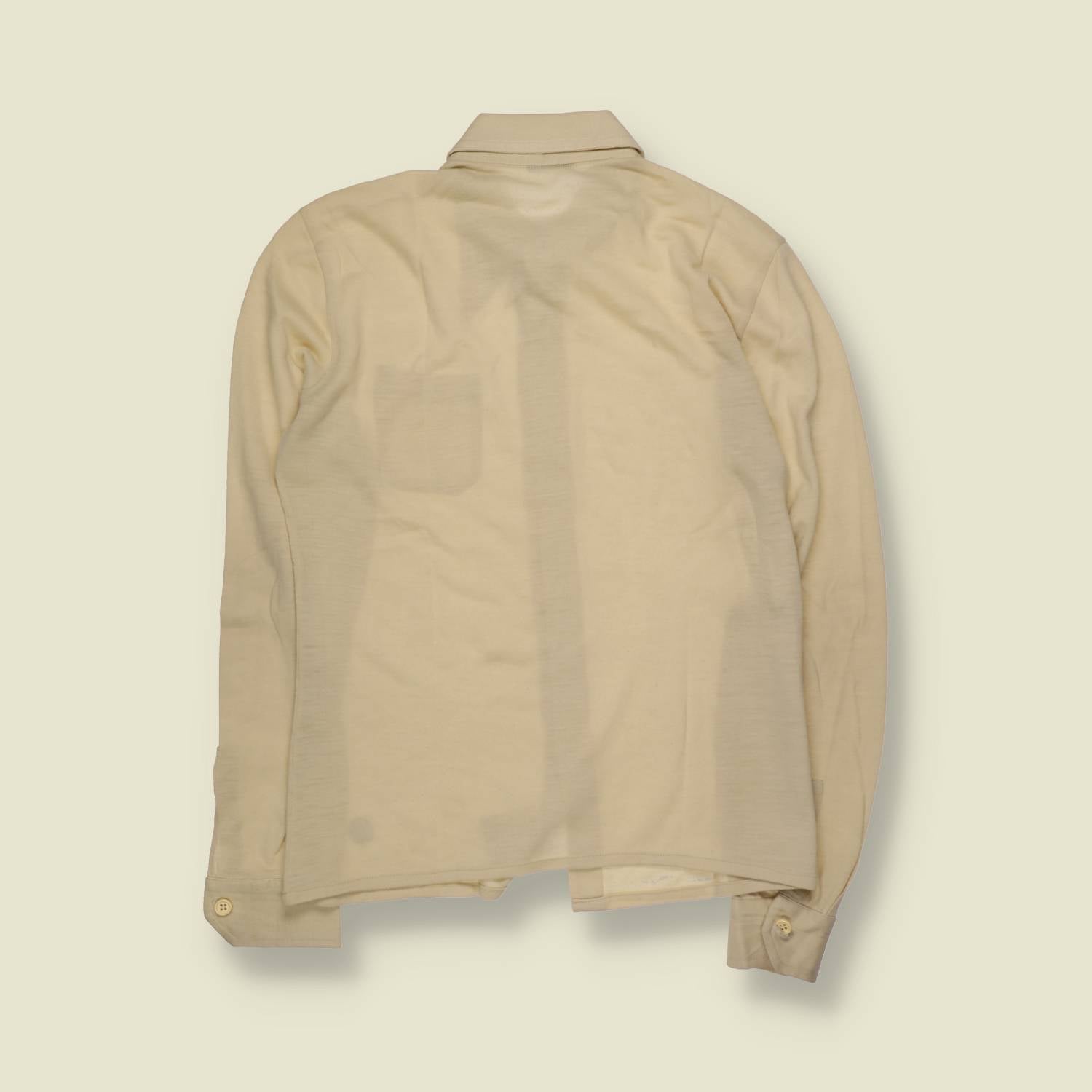 1970s | Made In Italy | Long Sleeve Shirt | Cream - XXS