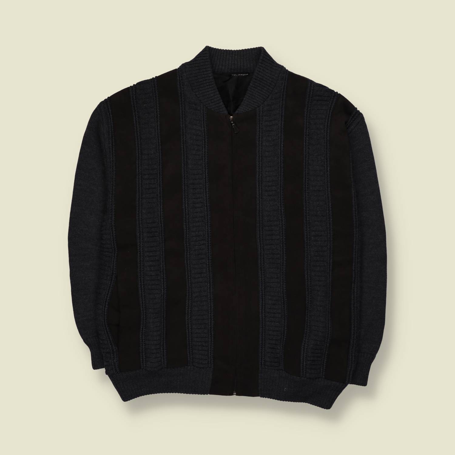 1980s | Luciano Chiari | Suede Front Cardigan | Made In Italy – XL