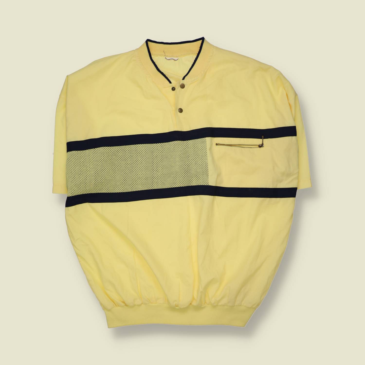 1980s | Lightweight Mesh Panel Polo - XXXXL