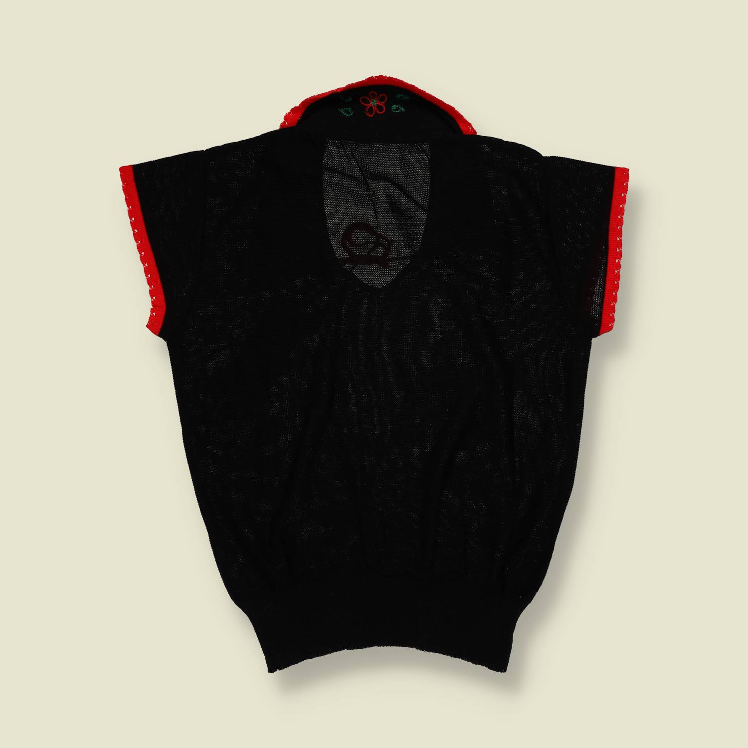 1970s | Made In Italy | Deadstock Knit Top | Black - 8