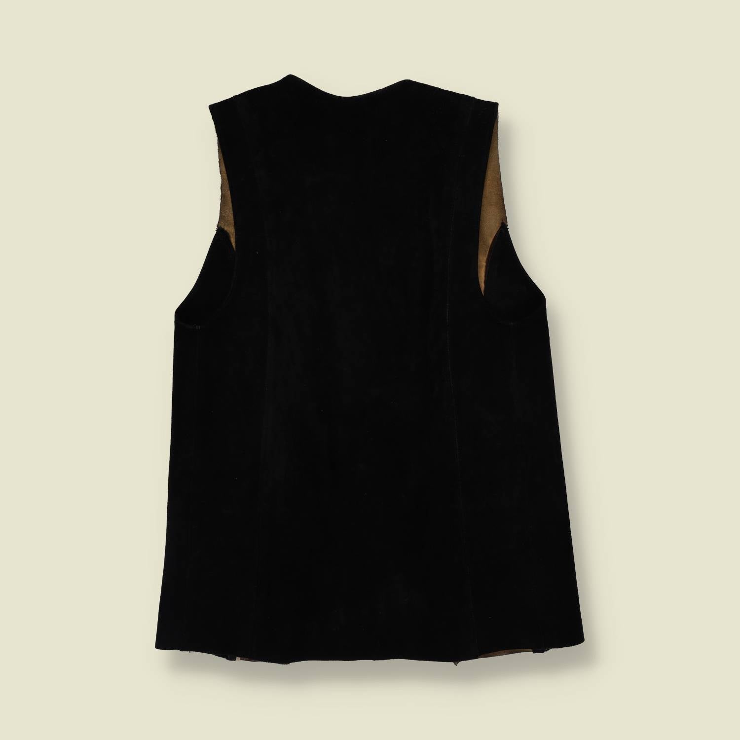 1970s | Leather Waistcoat | Brown Black - 8