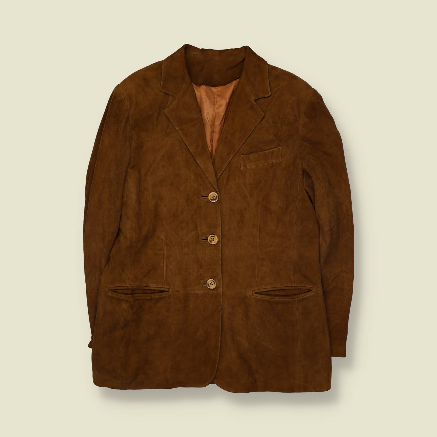 1990s | Suede Leather Jacket | Brown - 12