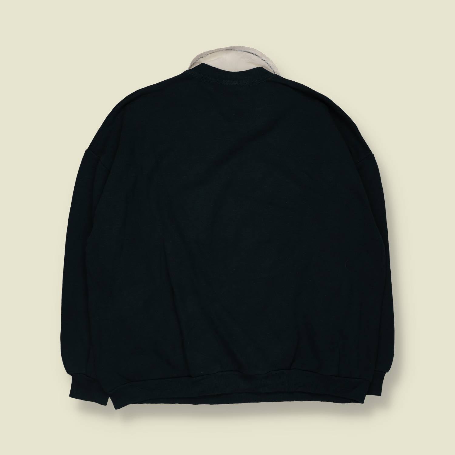 1980s | Morning Sun | Collared Sweatshirt | Black - One size