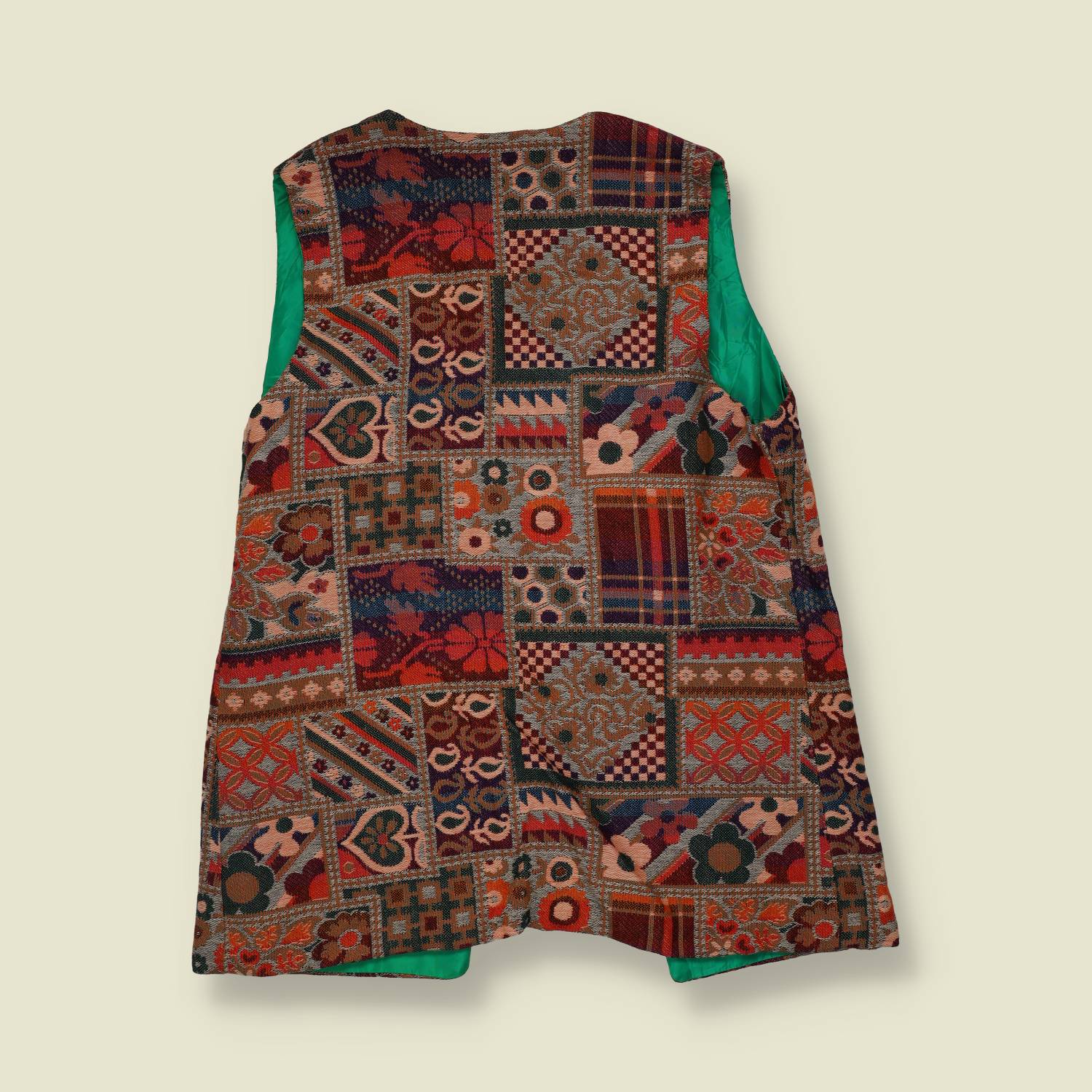 1980s | Tapestry Waistcoat | Patchwork Print - 10
