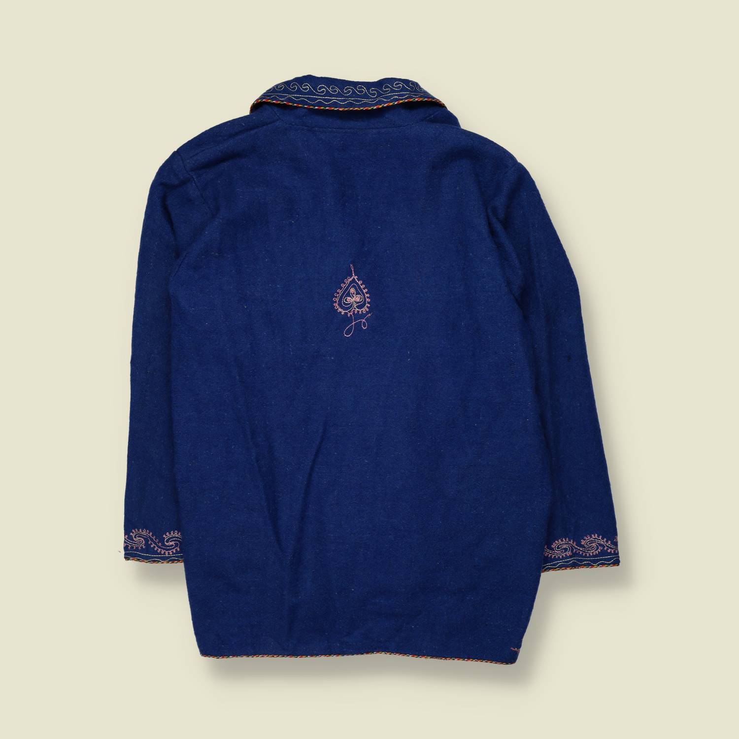 1960s–1970s | Embroidered Lightweight Coat | Cobalt Blue - 14