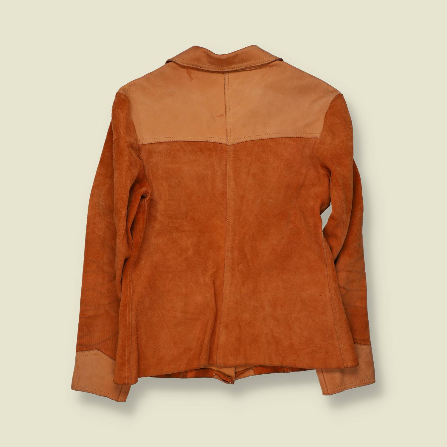 1970s | Leather Utility Jacket | Tan Two Tone - 10