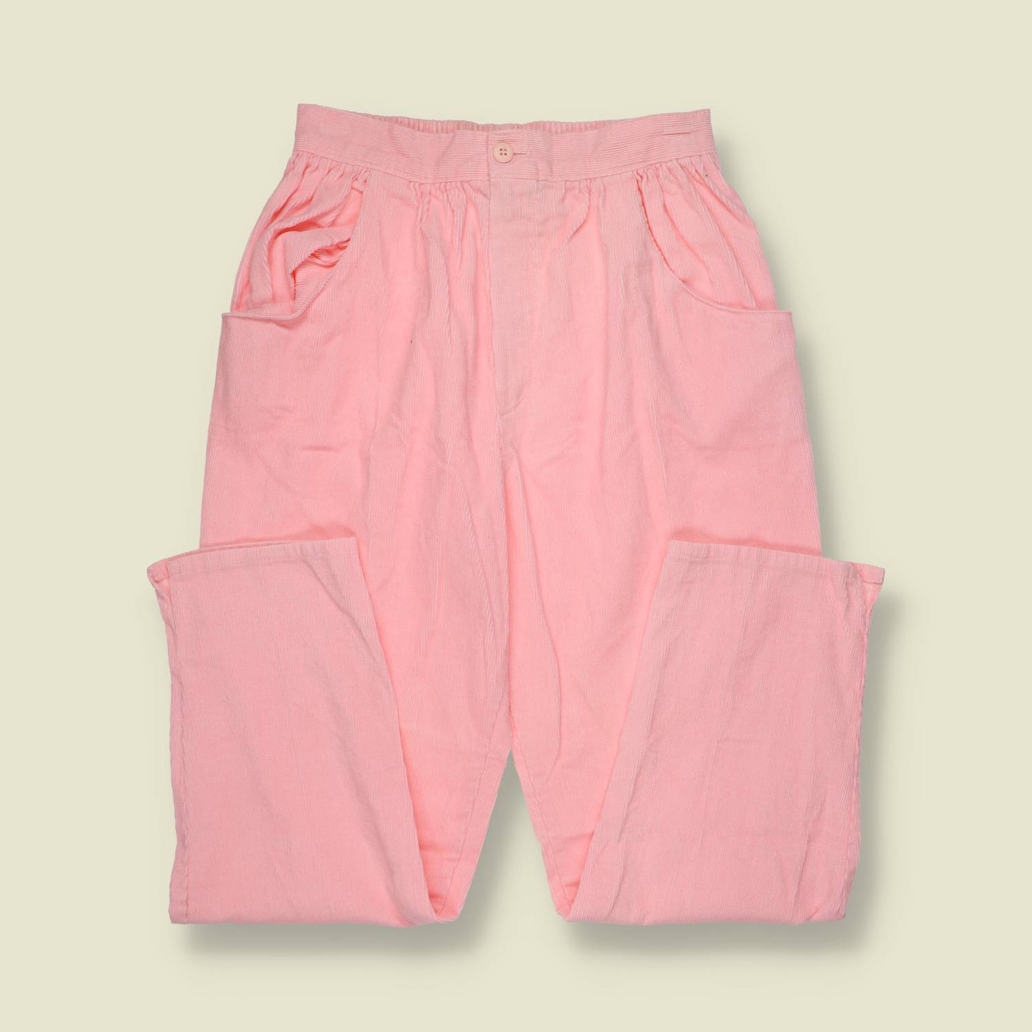 1980s | Lightweight Cord Trousers | Pink - w28