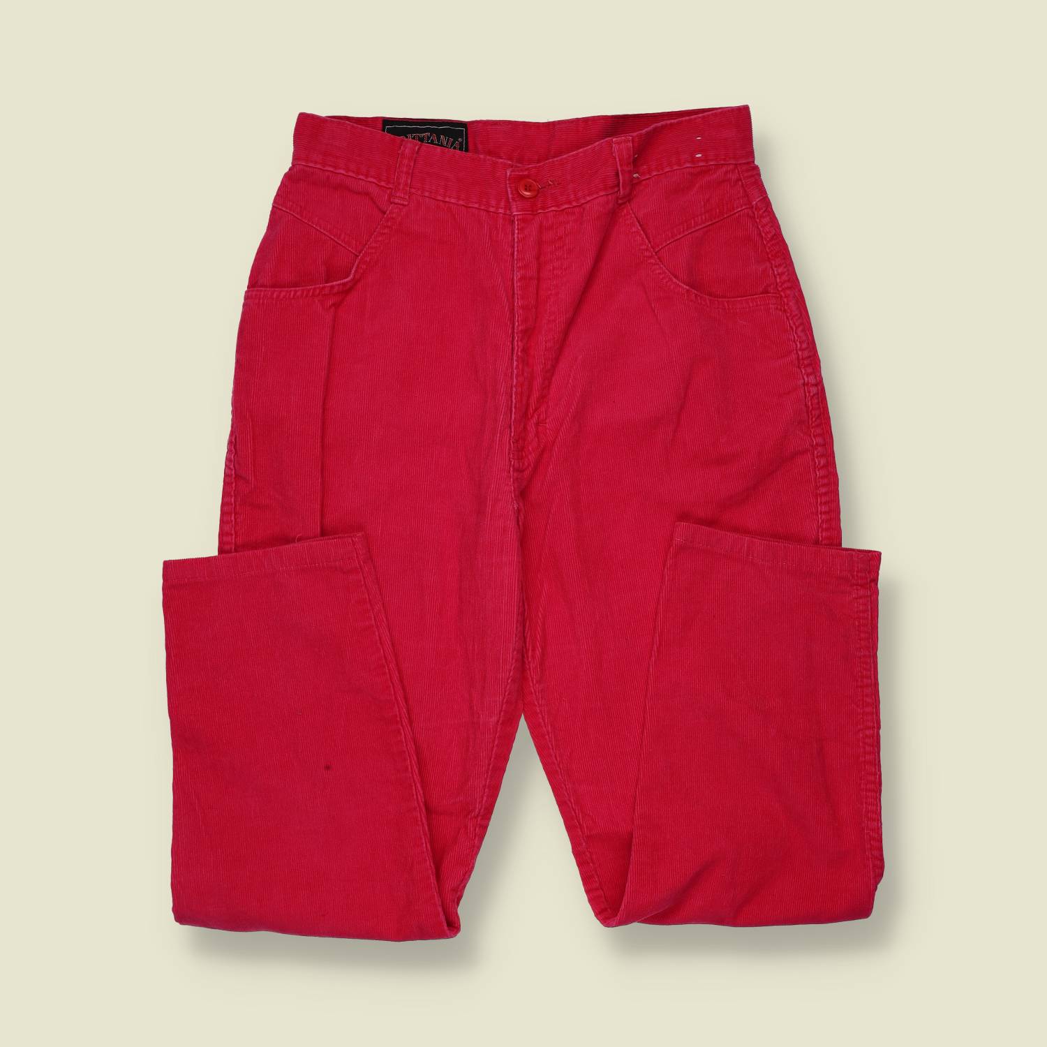 1990s | Britannia Cord Trousers | Red - w28