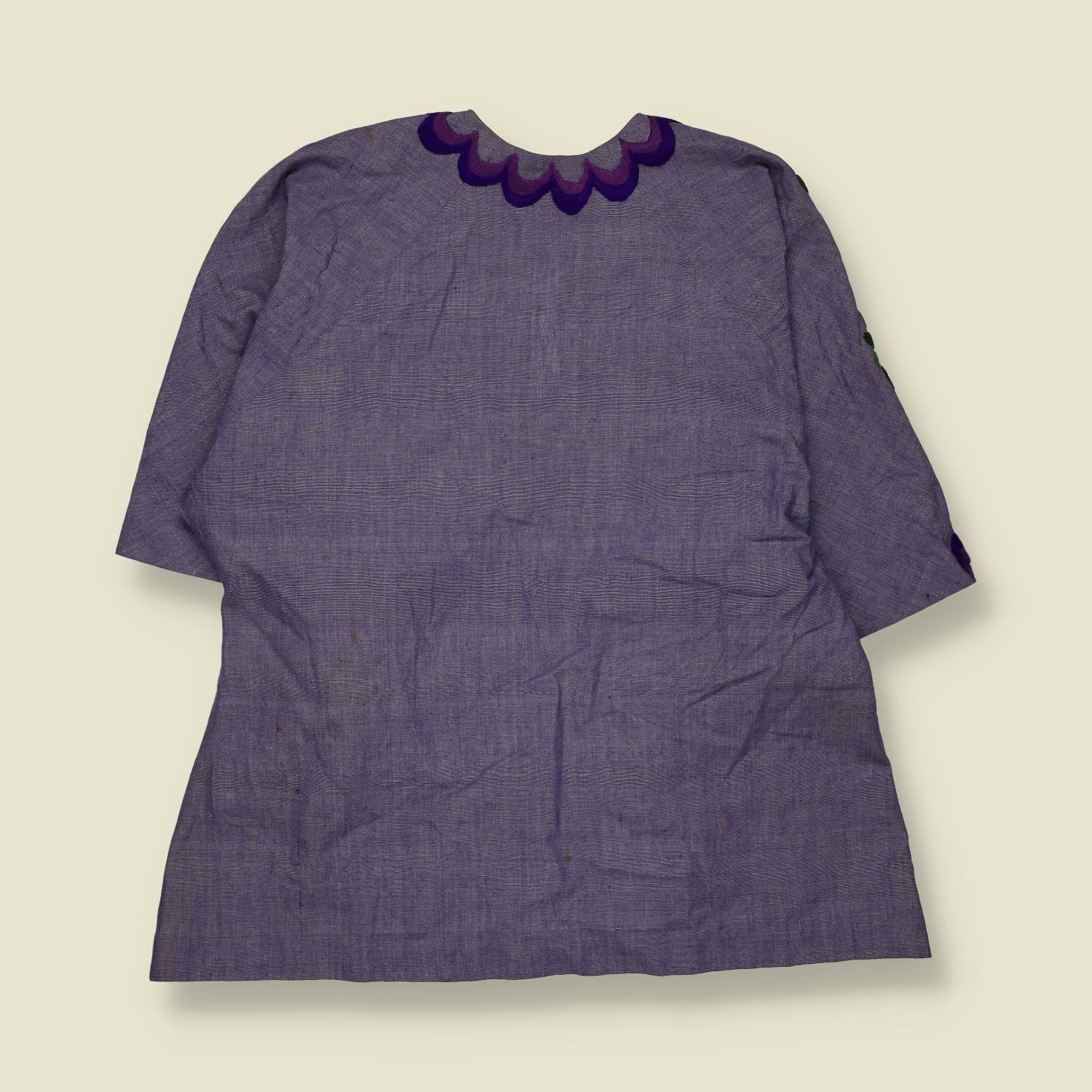 1970s | Hand Made Embroidered Folk Blouse | Lavender Multi - 22