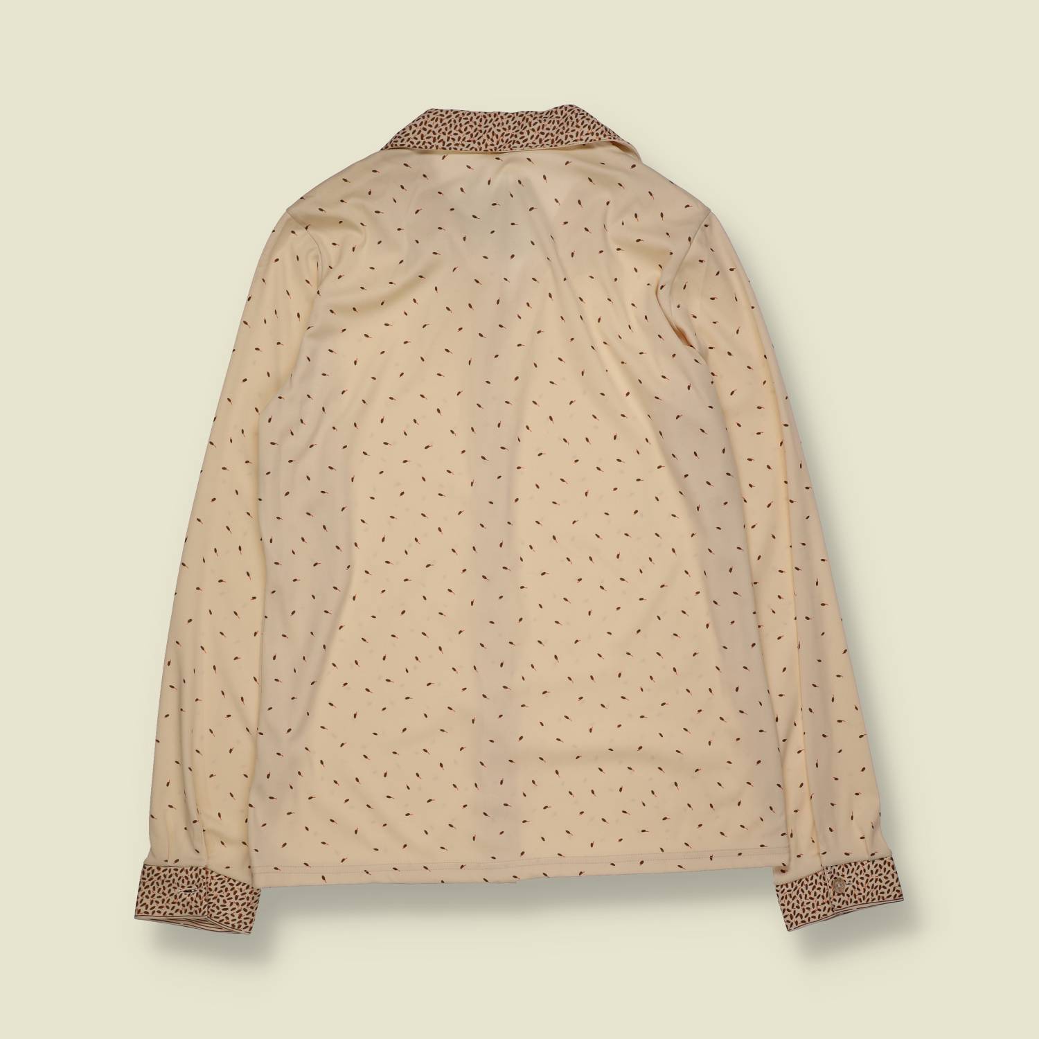 1970s | C&A Deadstock Blouse | Cream Brown - 8