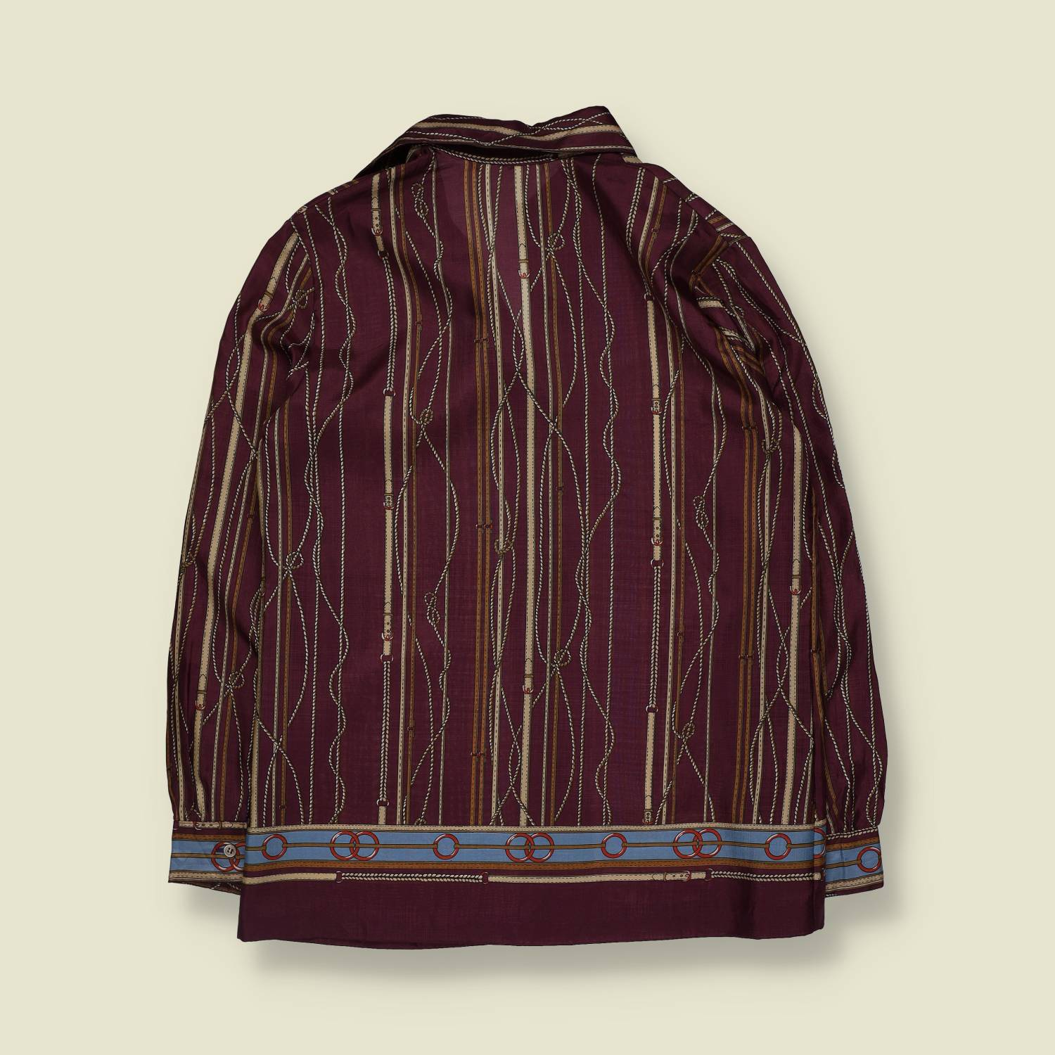 1970s | Baroque Print Blouse | Burgundy Multi - 12