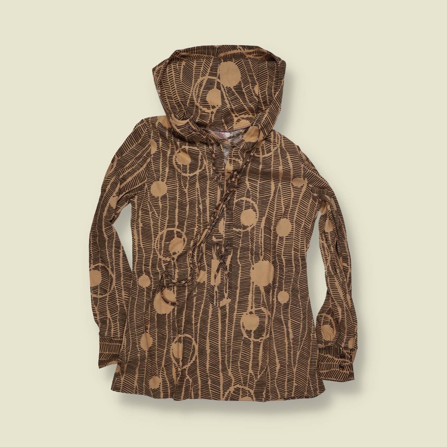 1970s | Deadstock Two-Piece Lounge Set | Brown And Beige - 10