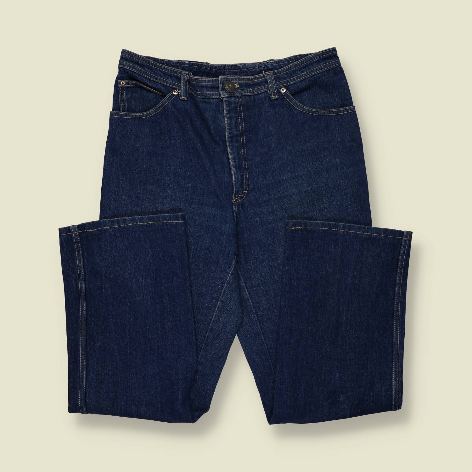 1990s | Oscar de la Renta | High-Waist Flared Jeans - Blue - w32