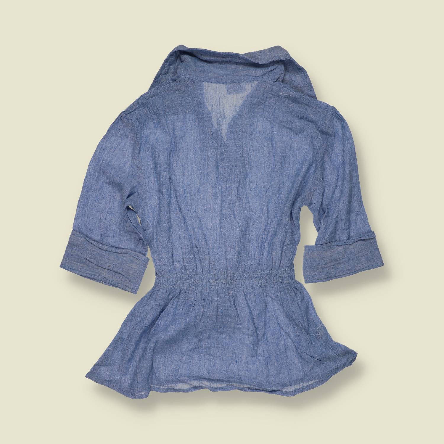 1970s | Blue Cotton Blouse - Deadstock - Made in India - 10