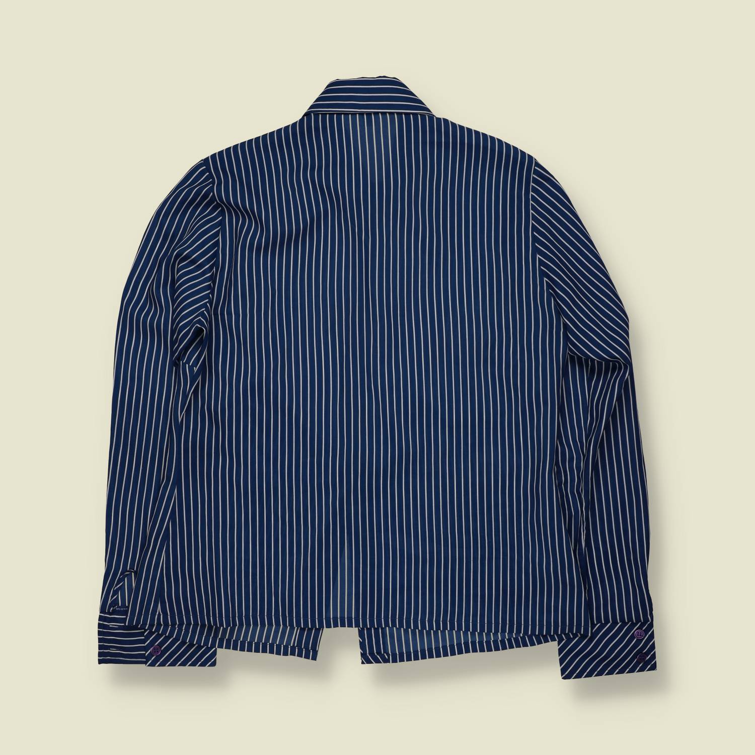 1970s | Oliver Glaser | Striped Blouse - Navy - 12