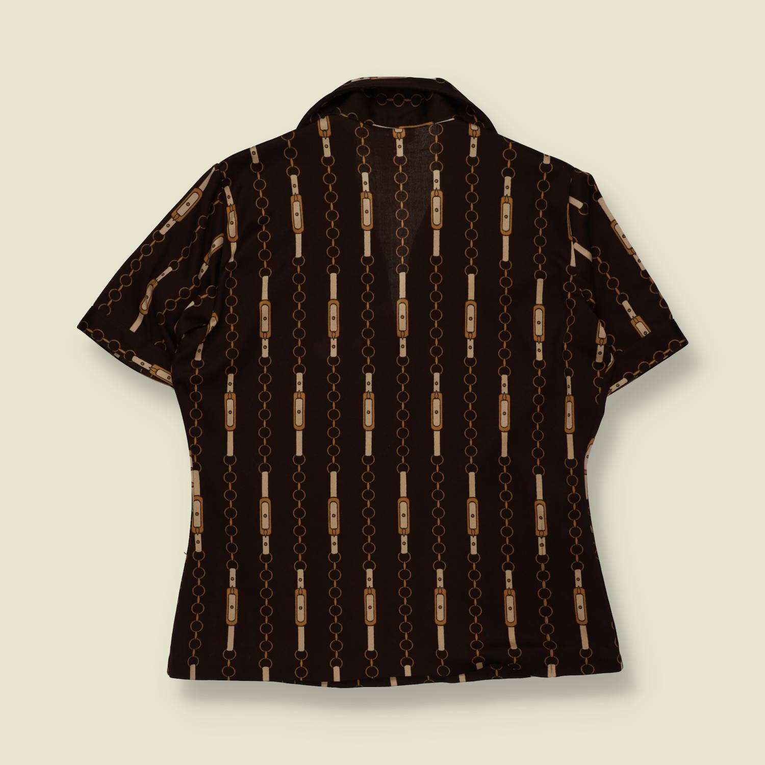 1970s | Baroque Print Blouse | Black - 12