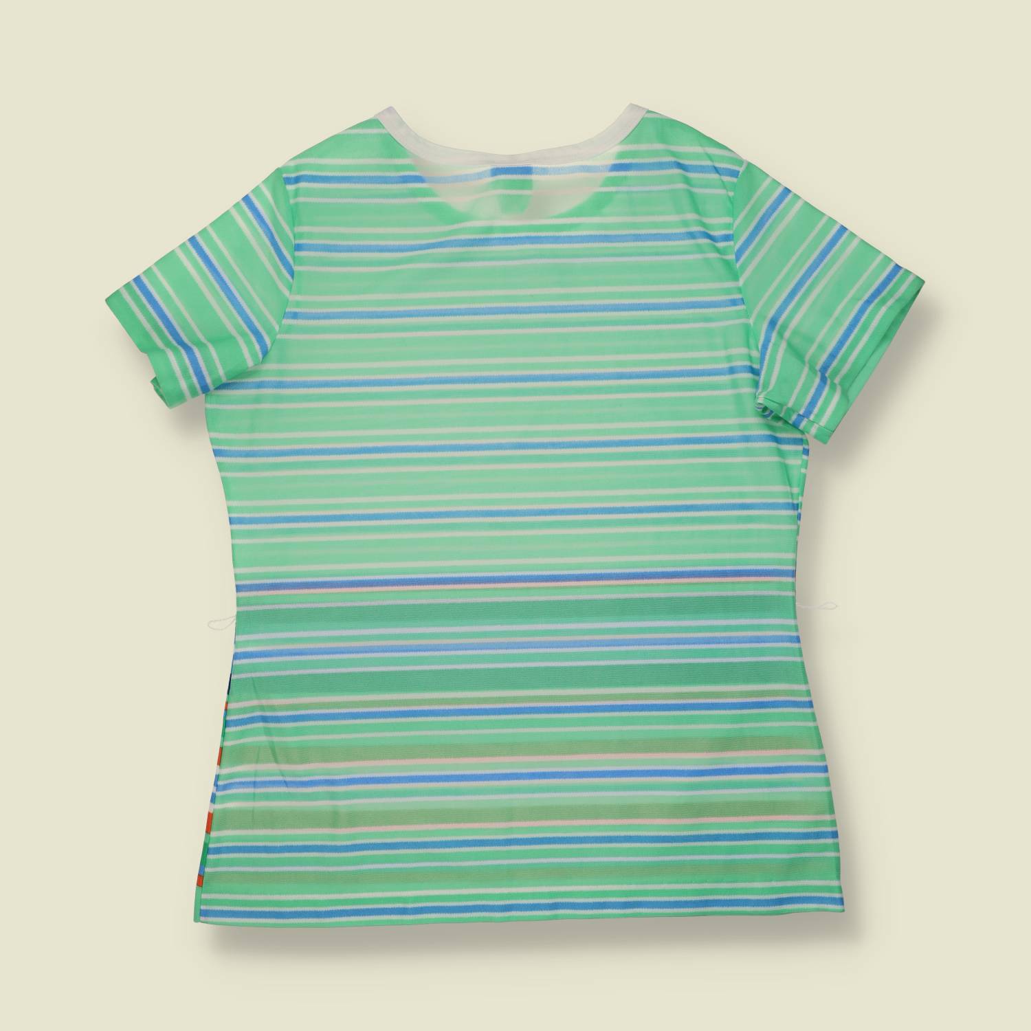 1970s | Kmart | Striped Tee | Green - 14