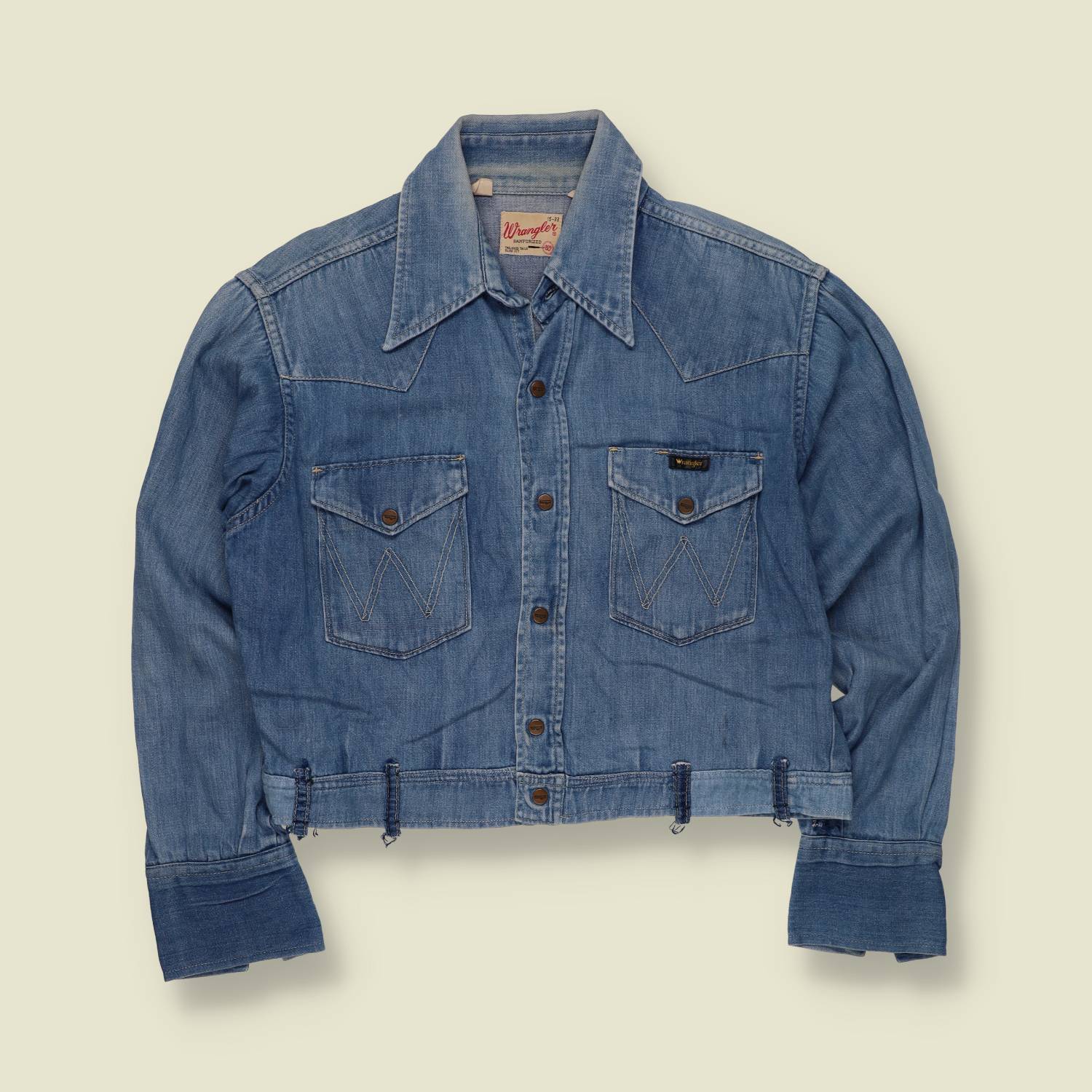 1970s | Wrangler | Cropped Denim Jacket | Blue - 14