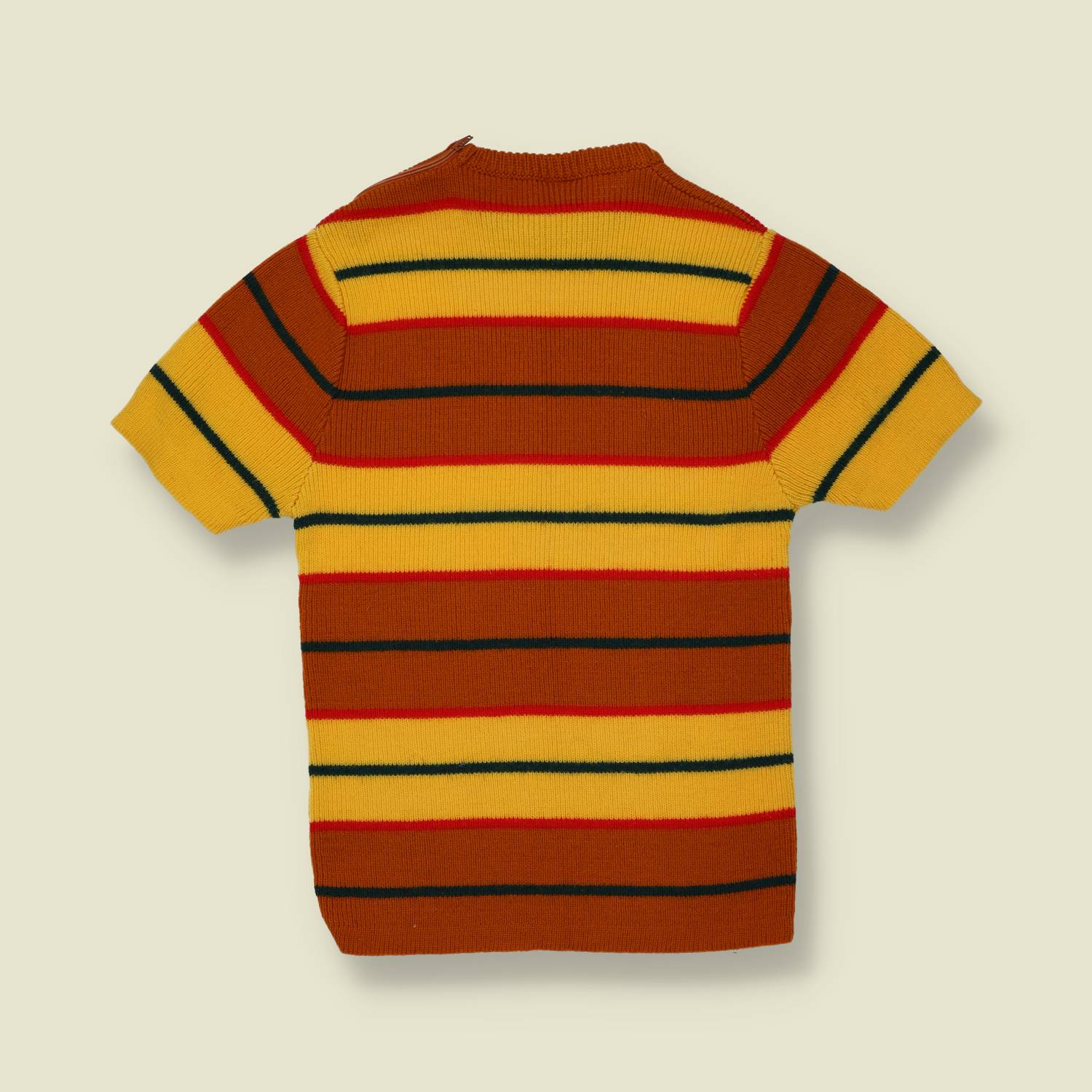 1960s | Evan-Picone | Bold Stripe Knit Top | Mustard - 2