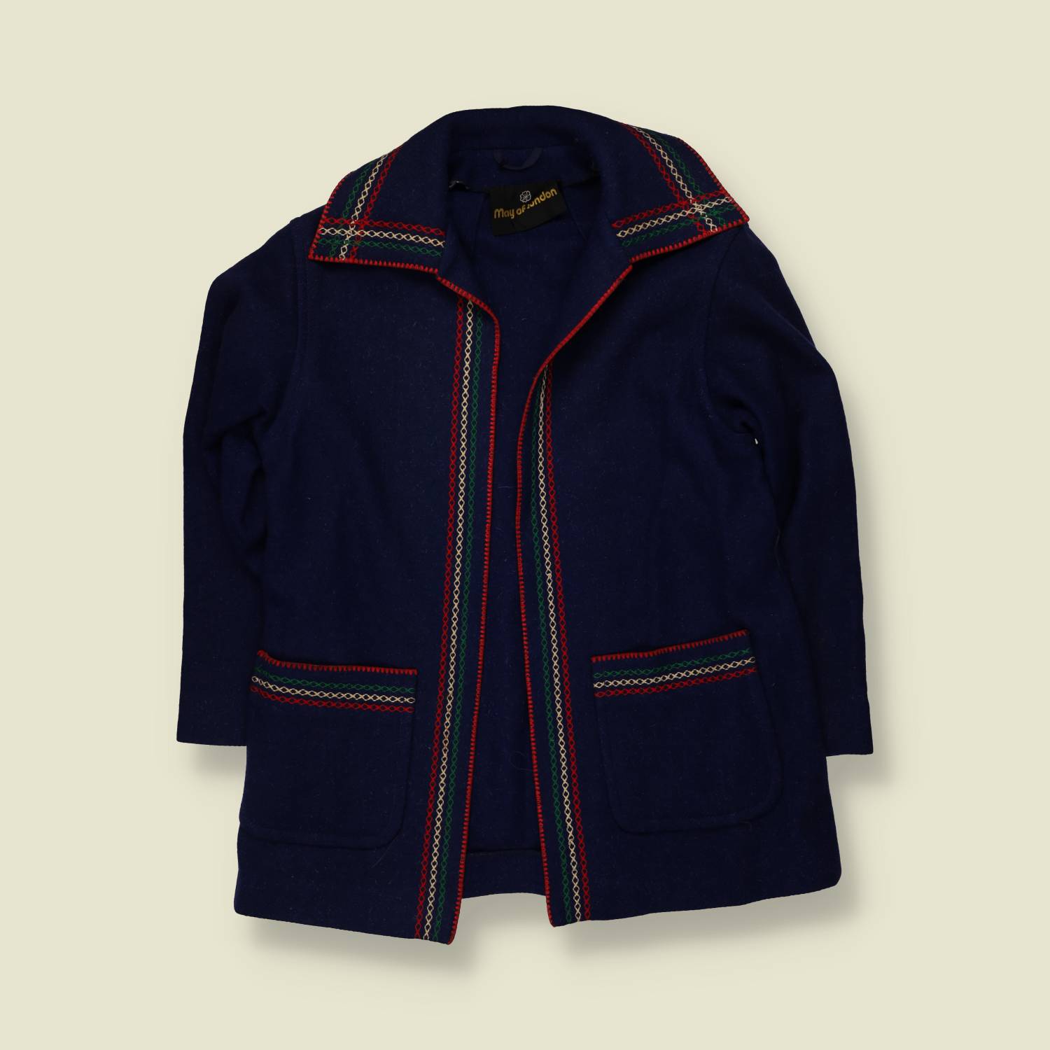 1970s | Mayor Of London | Wool Coat | Navy - 16