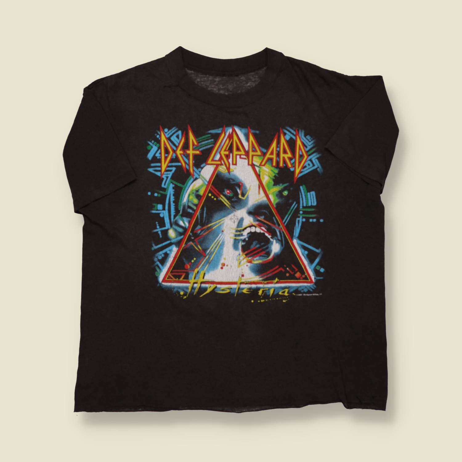 1987 Def Leppard Hysteria Tour Tee - M