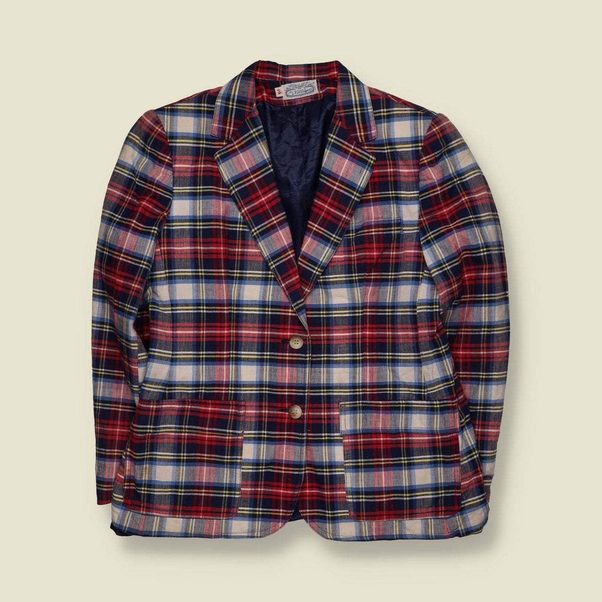 1980s | The Villager | Tartan Plaid Blazer - 10