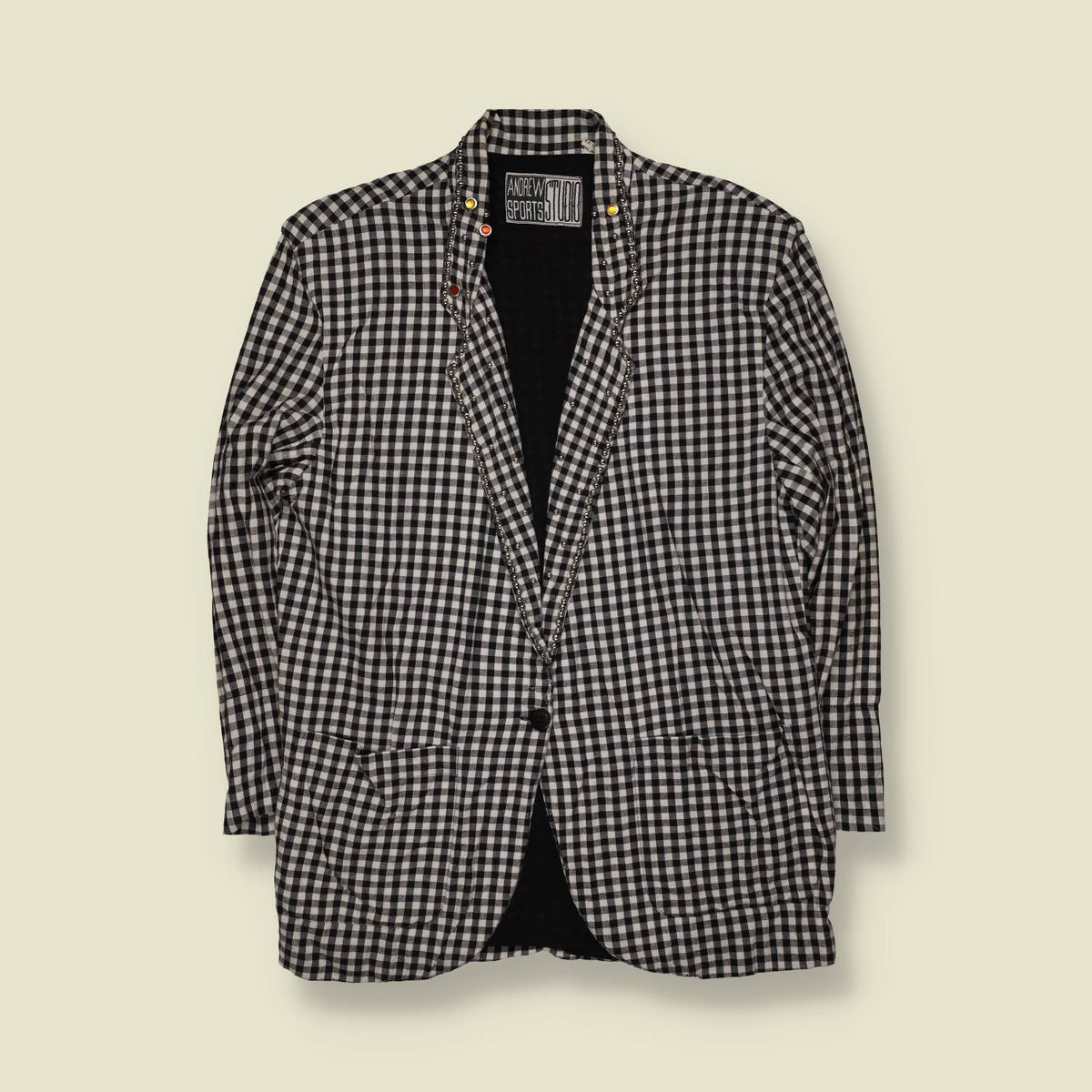 1980s | Andrew Sports Studio | Gingham Blazer - 14