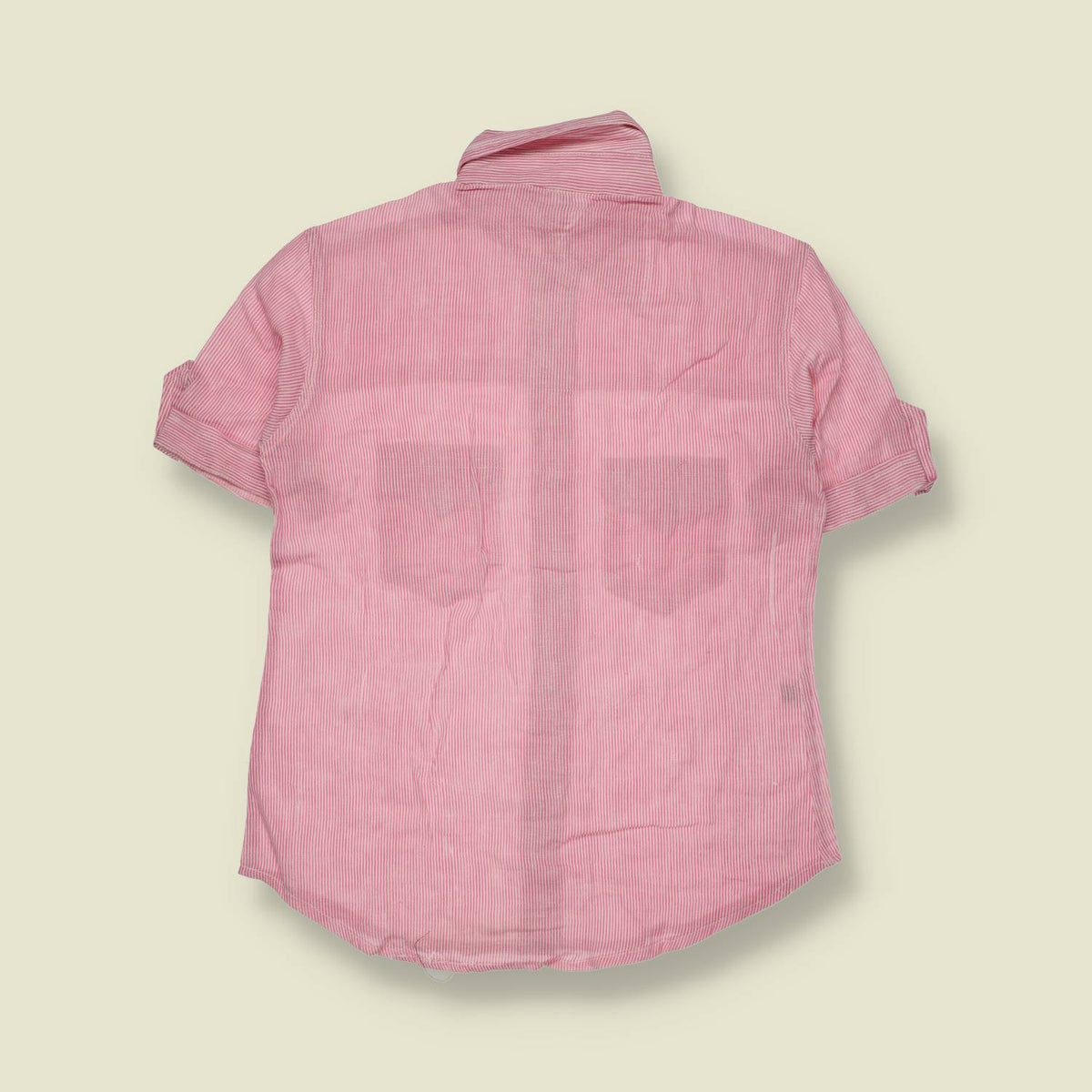 1970s | Deadstock Striped Cotton Utility Blouse - 10