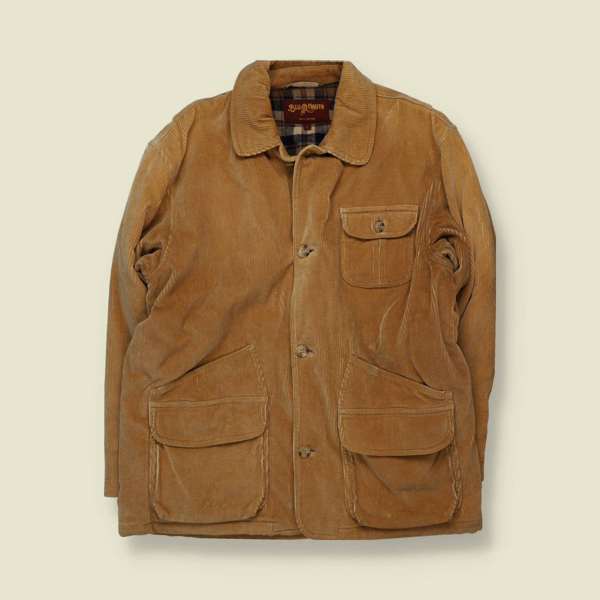 1980s | Blue Nauta | Tan Corduroy Hunting Jacket - XXL