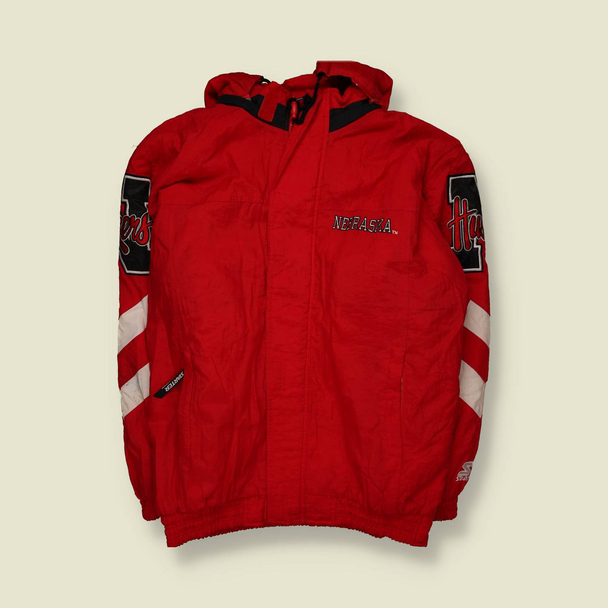 1990s | Starter | Nebraska Huskers Hooded Jacket - XXL