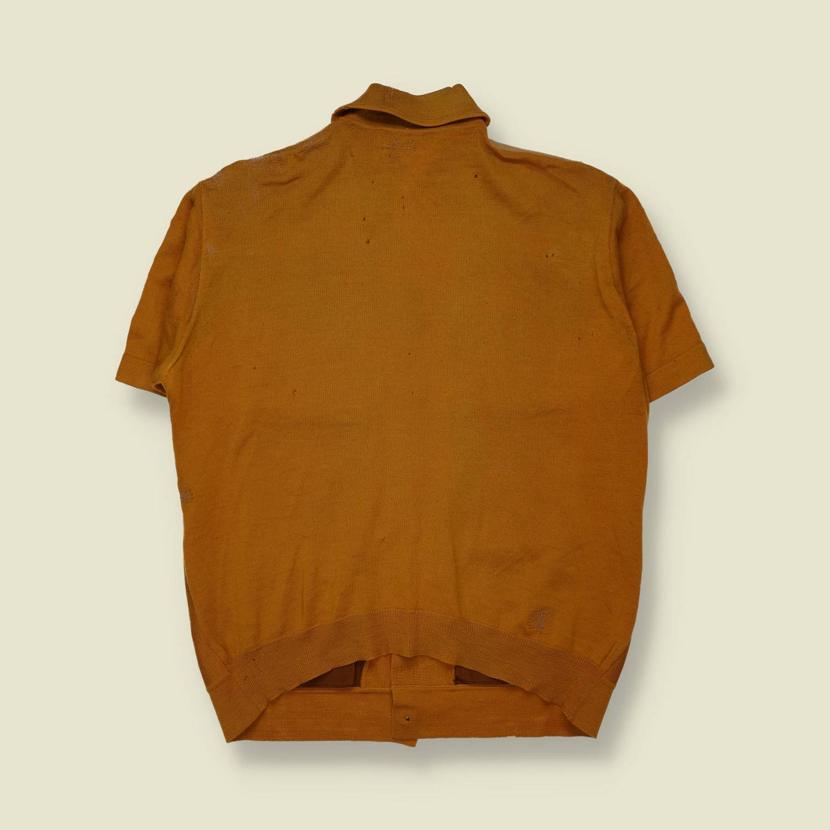 1970s | Colour Block Short Sleeve Knit Shirt - M