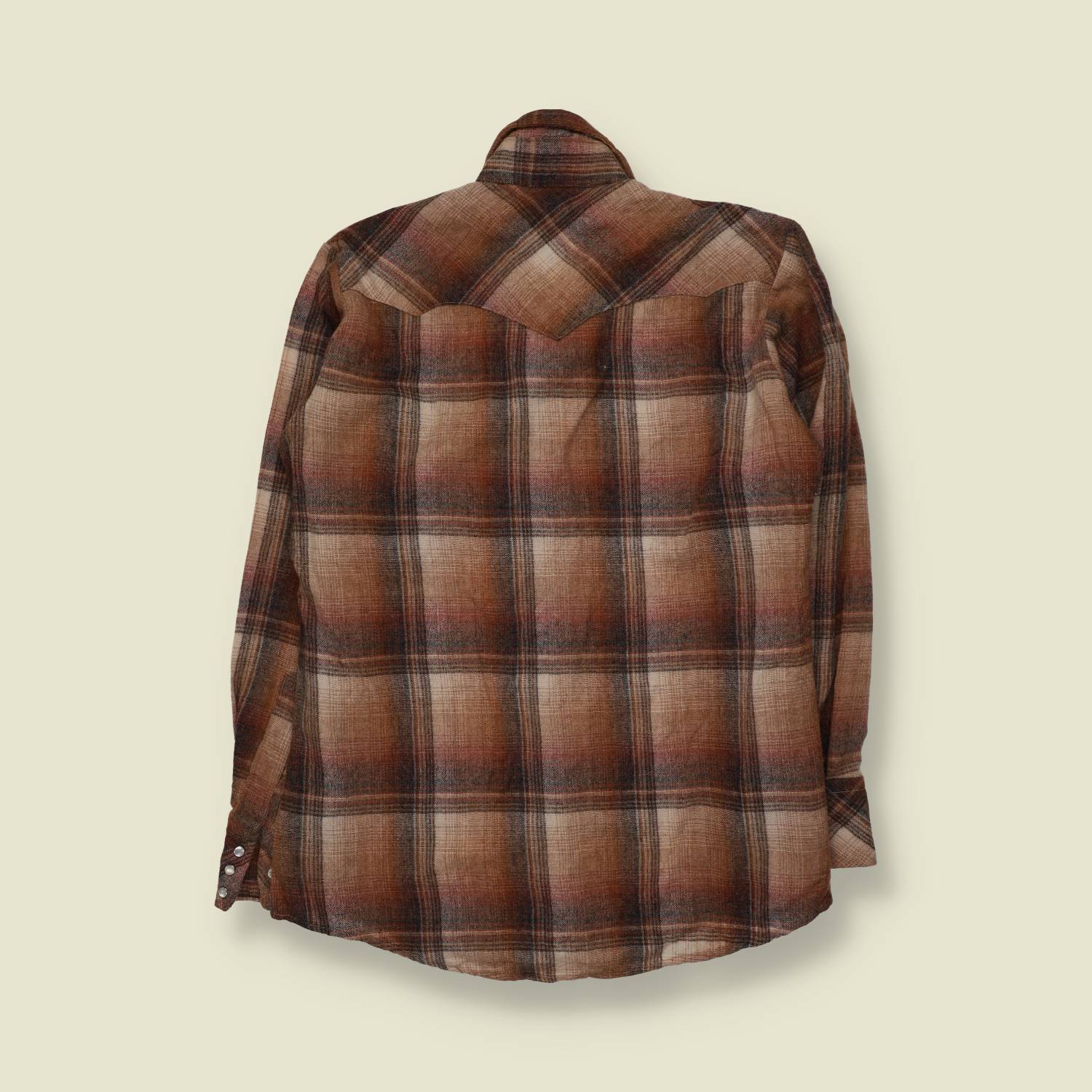 1970s | Miller Miller Western Wear | Wool Western Shirt | Brown - S