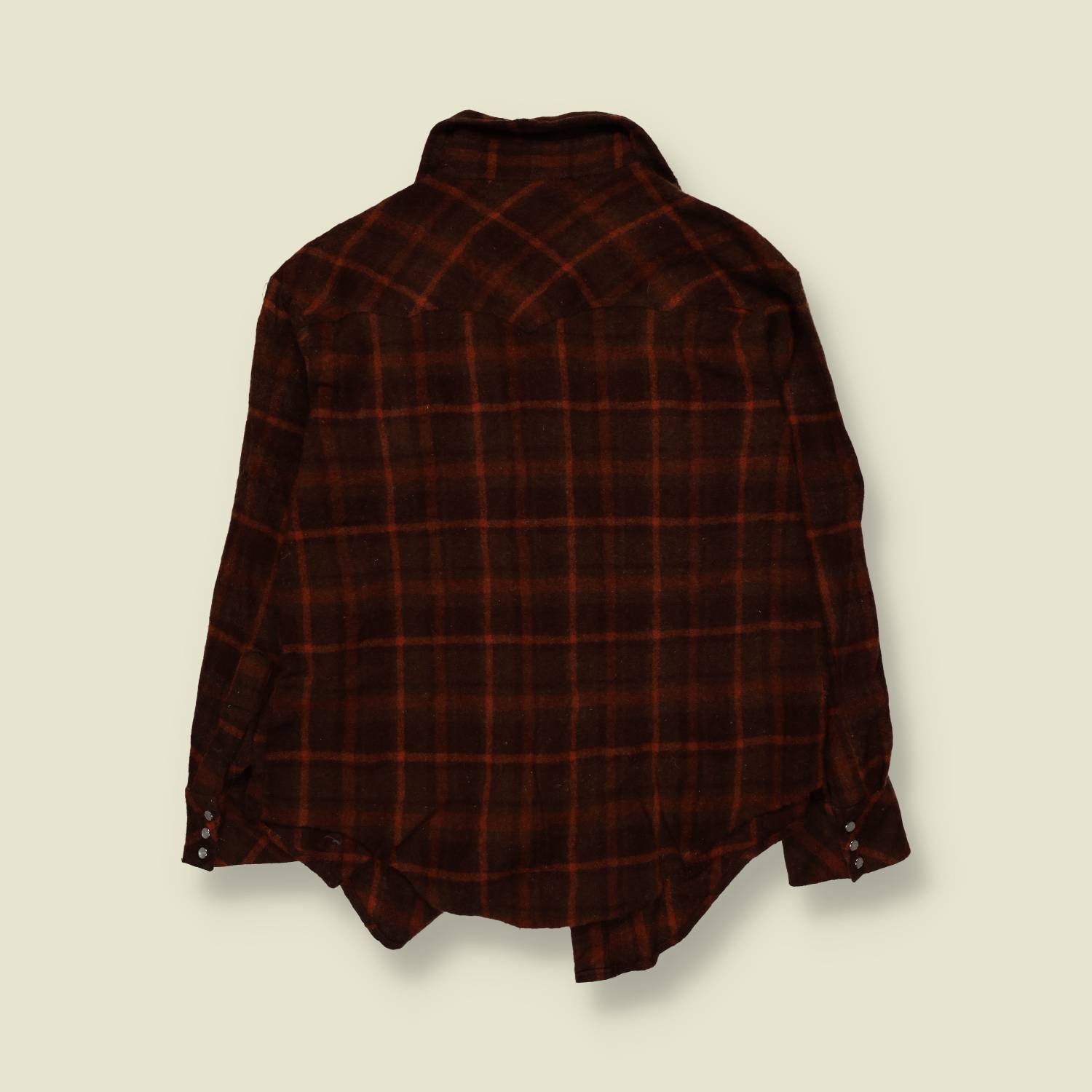 1970s | K Mart | Wool Western Shirt | Brown - XS