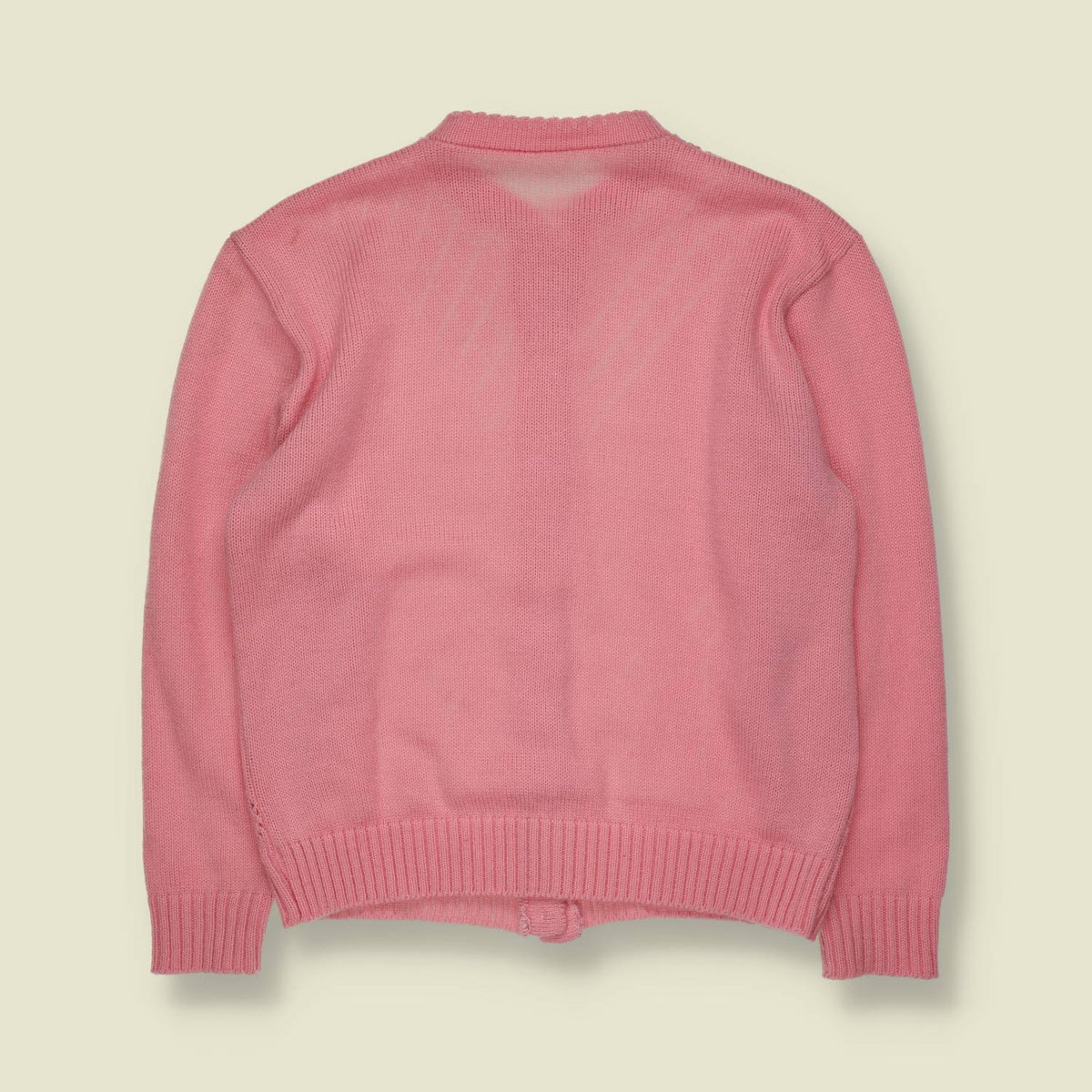 1970s | Pointelle Knit Cardigan | Pink - 12