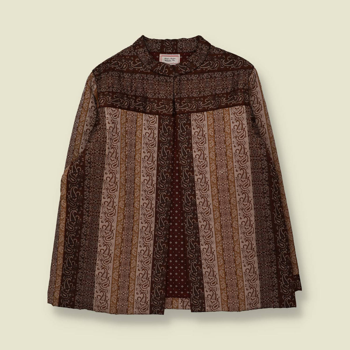 1980s | Moo’s Modes | Quilted Paisley Jacket | Brown & Cream - 18