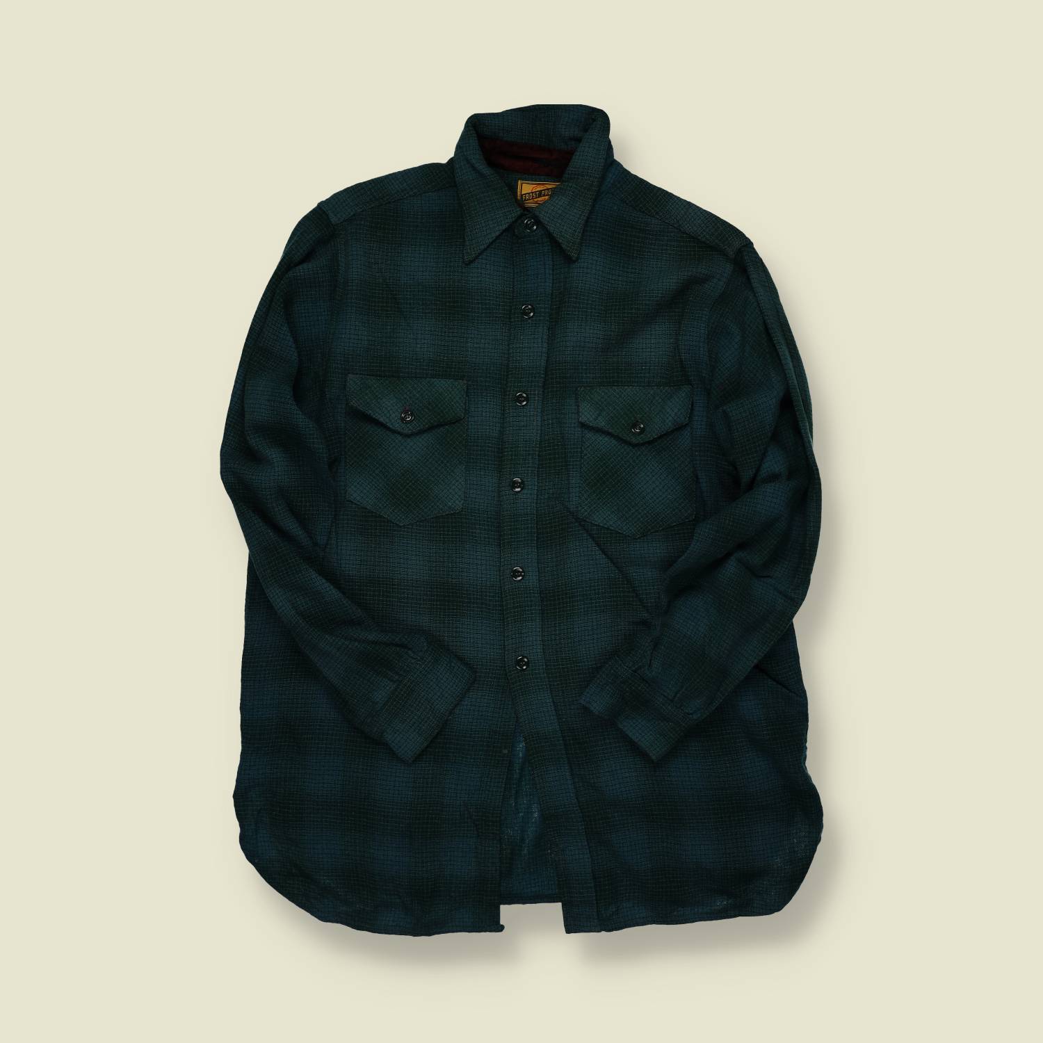 1960s | Frost Proof | Wool Shirt – Green/Black - S