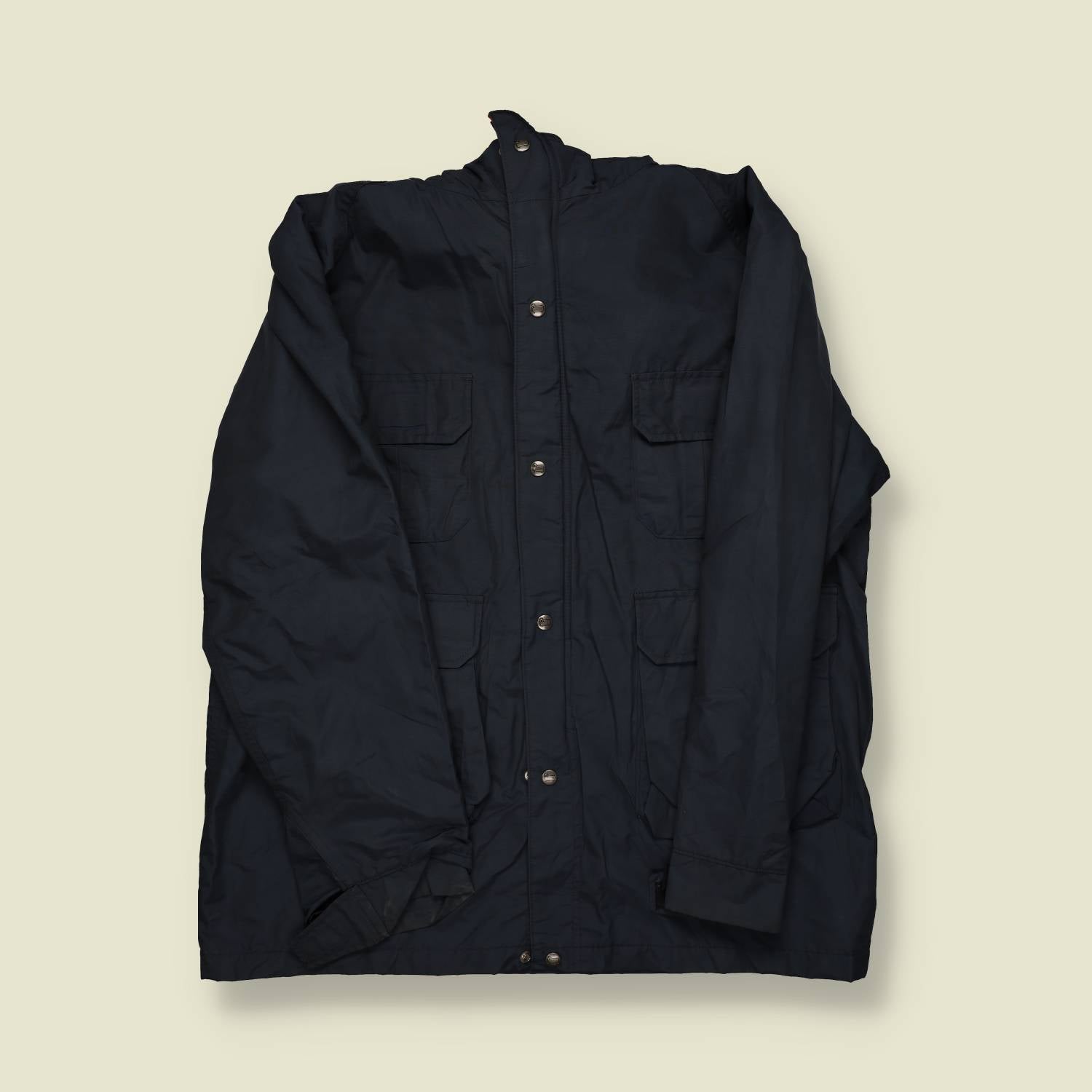 1990s | Woolrich | Hooded Mountain Parka – Dark Blue - XL