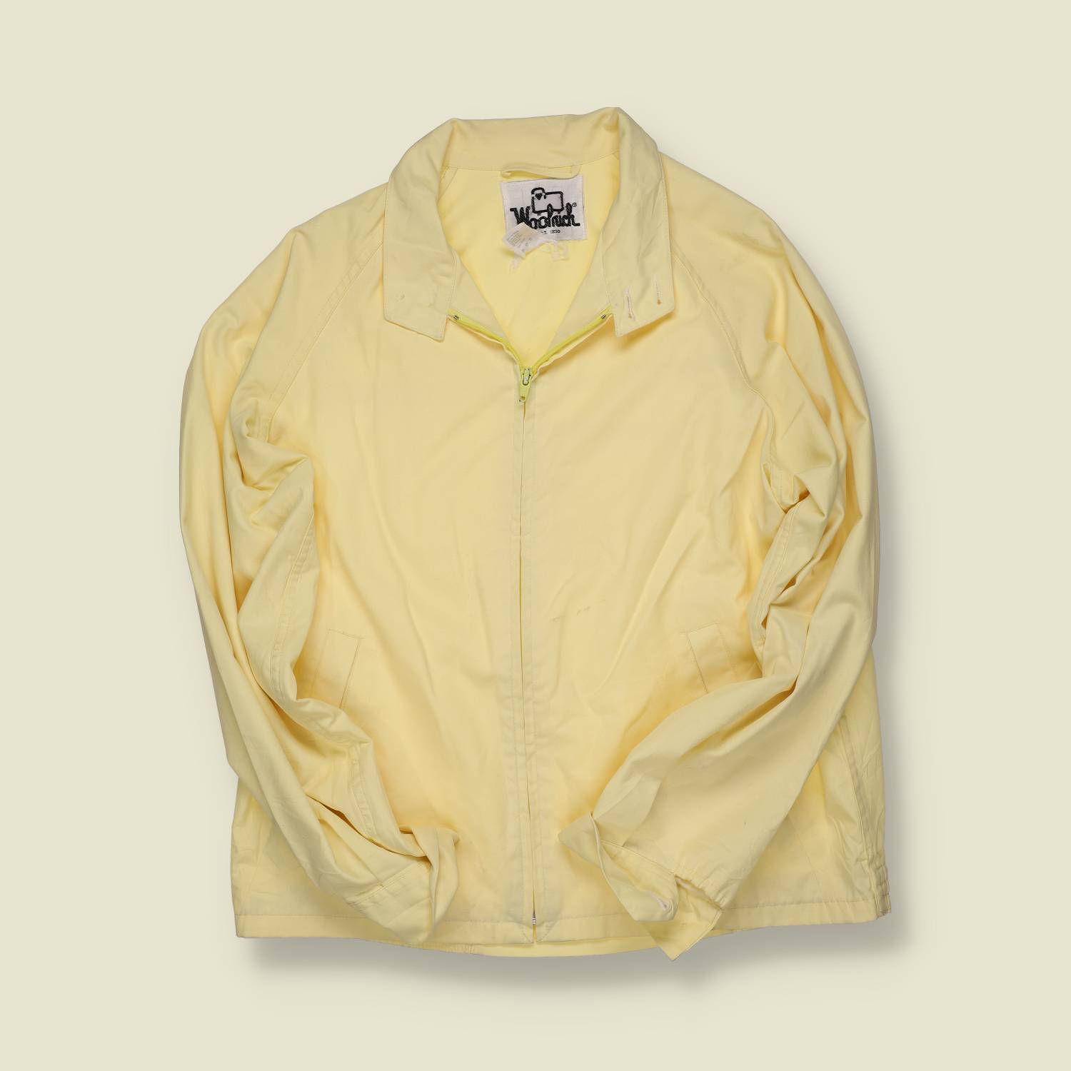 1970s | Woolrich | Zip Jacket – Pale Yellow - S