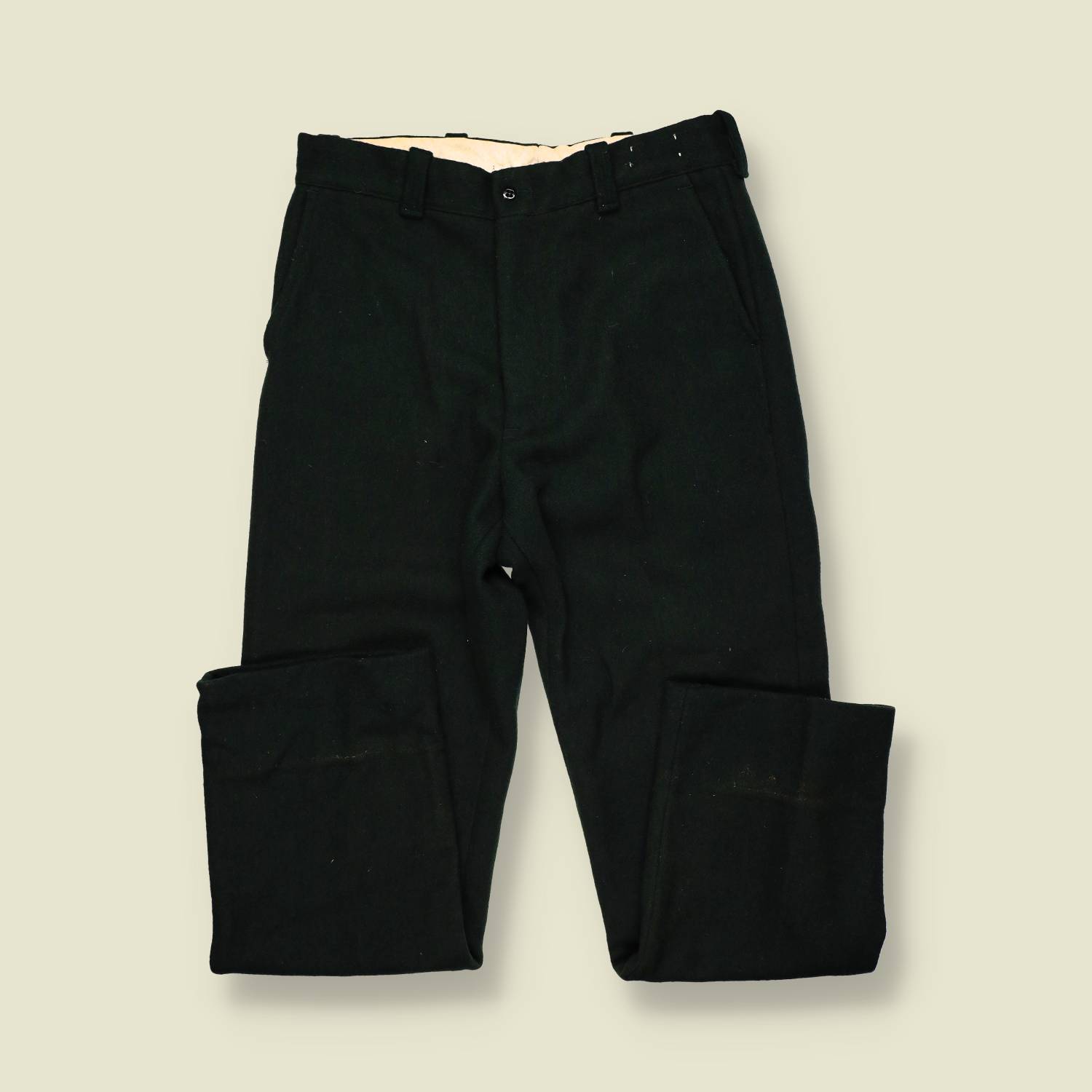 1950s–60s | Wool Trousers – Black - w34