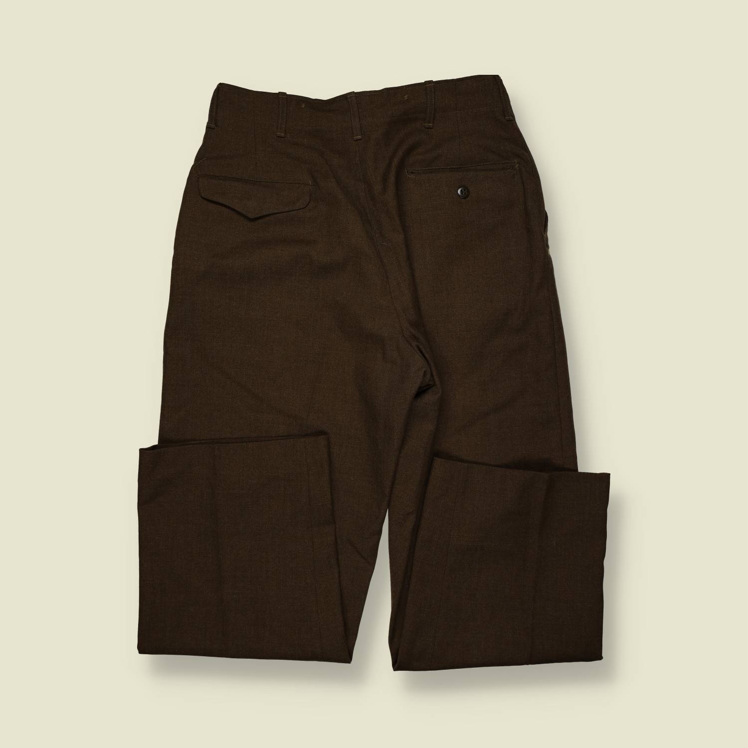 1940s | U.S. Army | Wool Field Trousers – Olive - w32