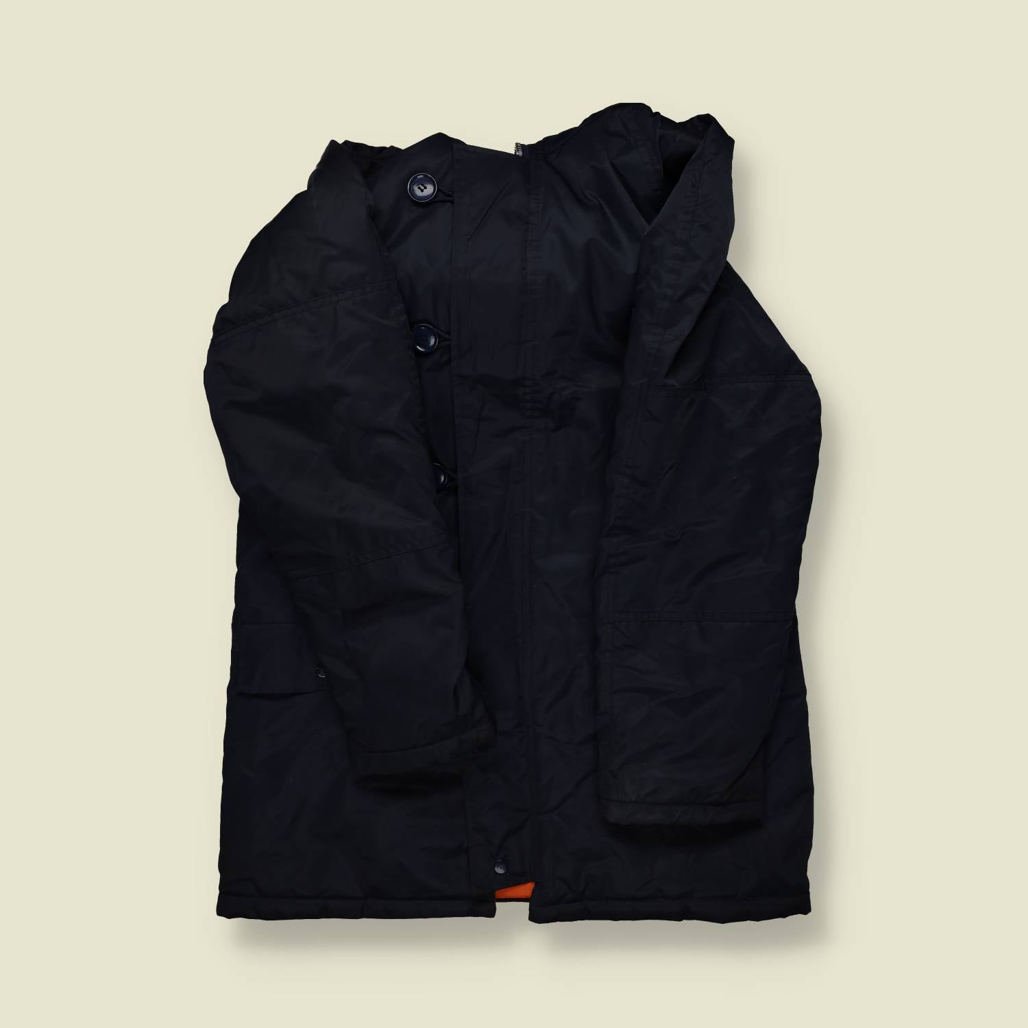 1970s | JCPenney | Nylon Parka – Black - S