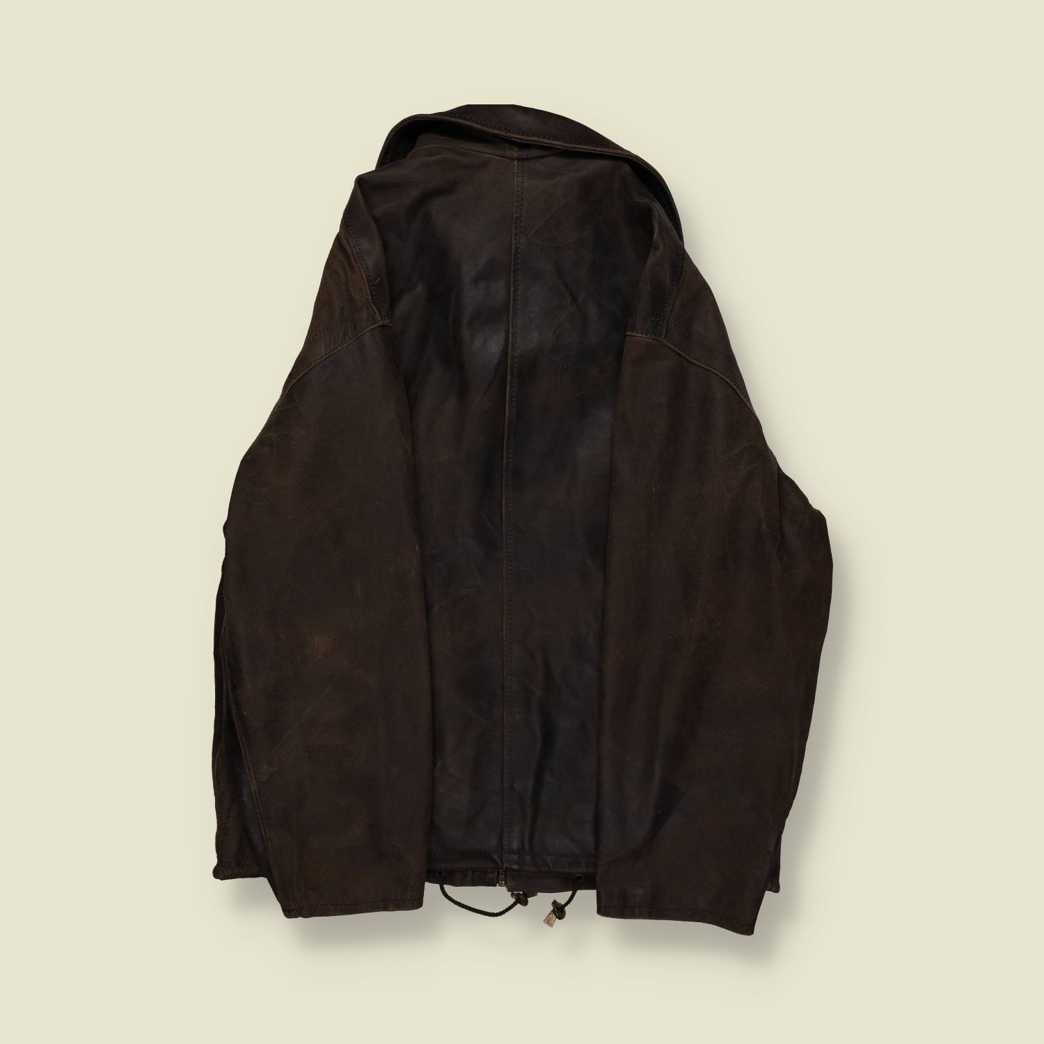 1980s–90s | Suede Fireman-Clasp Jacket – Dark Brown - L