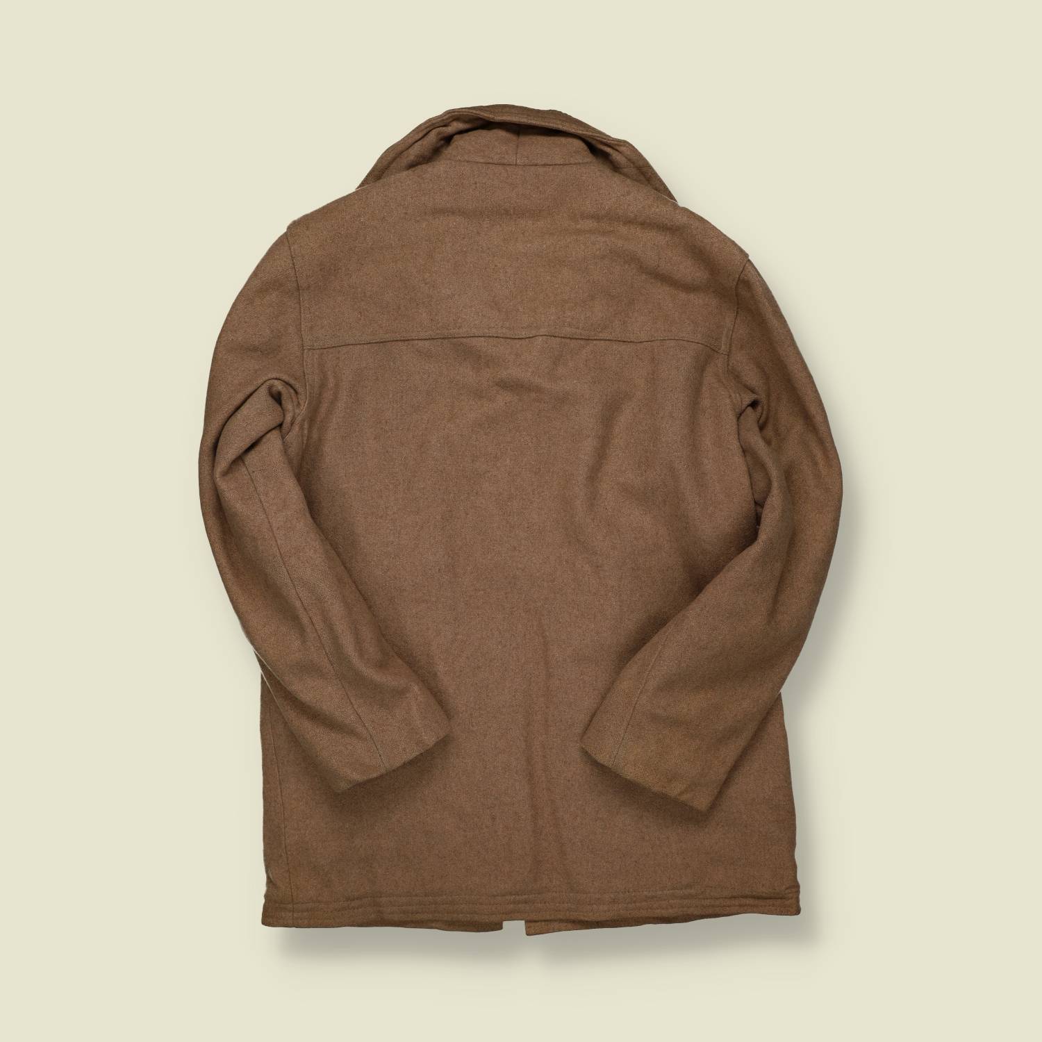 1970s | British Weatherwear | Wool Zip Coat – Camel - S