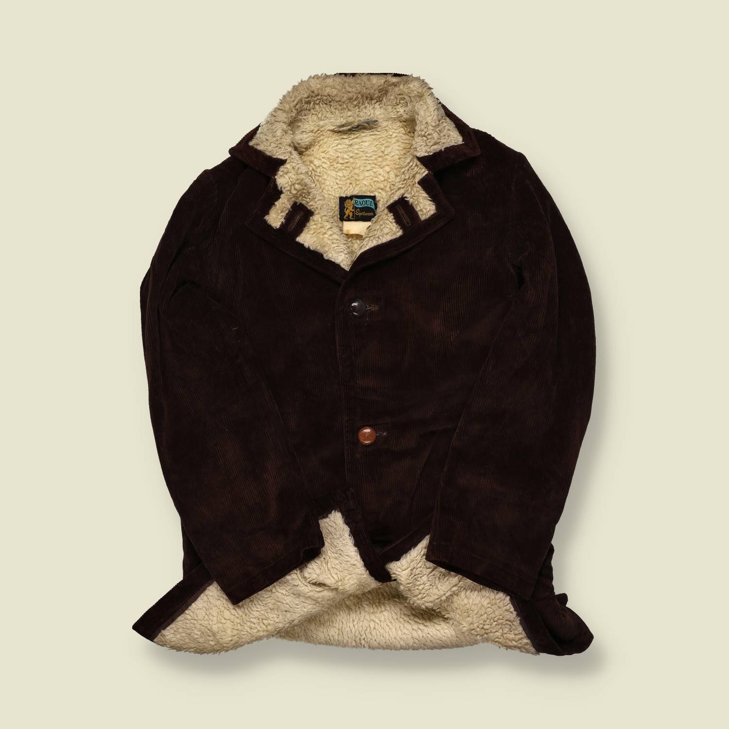 1960s | Raoul | Corduroy Sherpa Coat – Brown - S