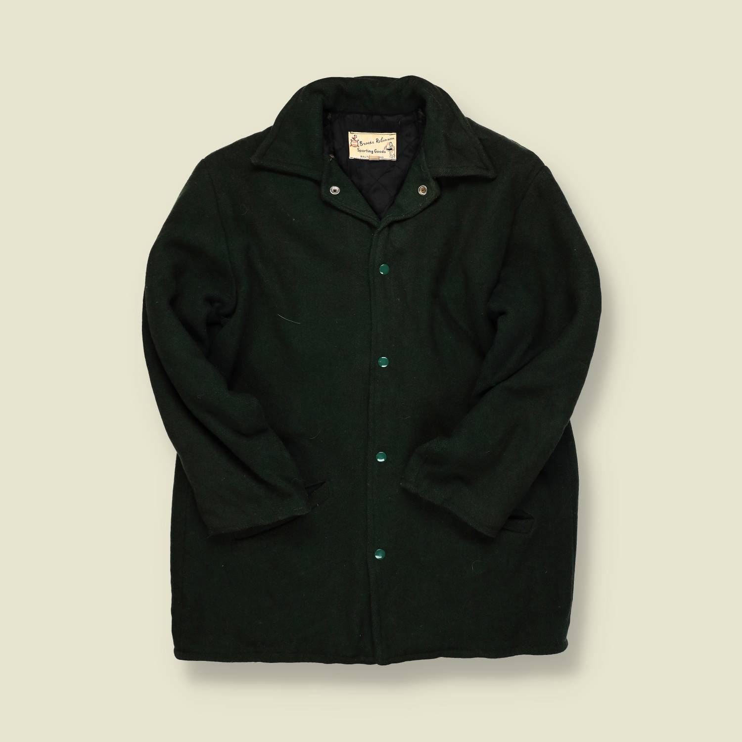 1950s | Brooks Sporting Goods | Wool Hunting Coat – Green - M/L