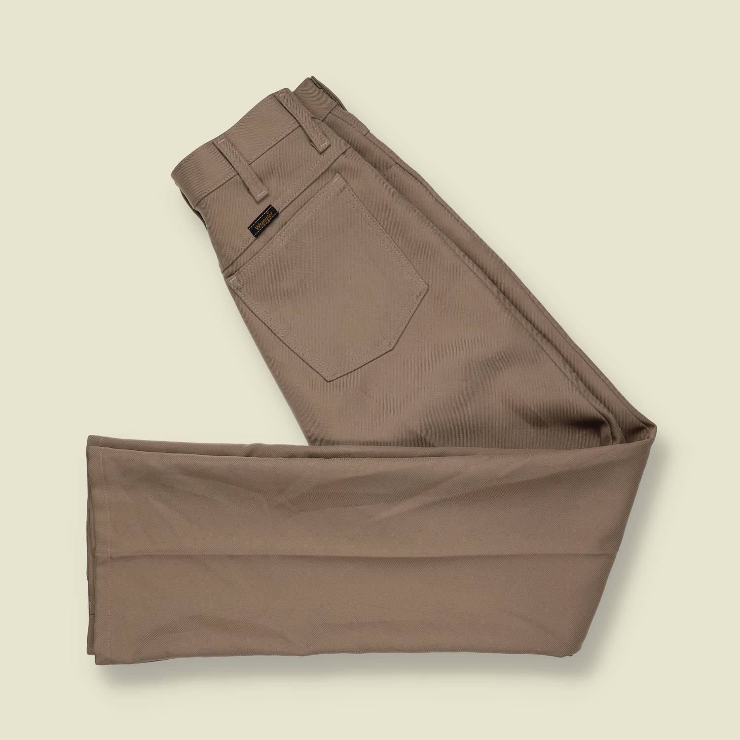 1970s | Wrangler | Polyester Trousers | Taupe – w28