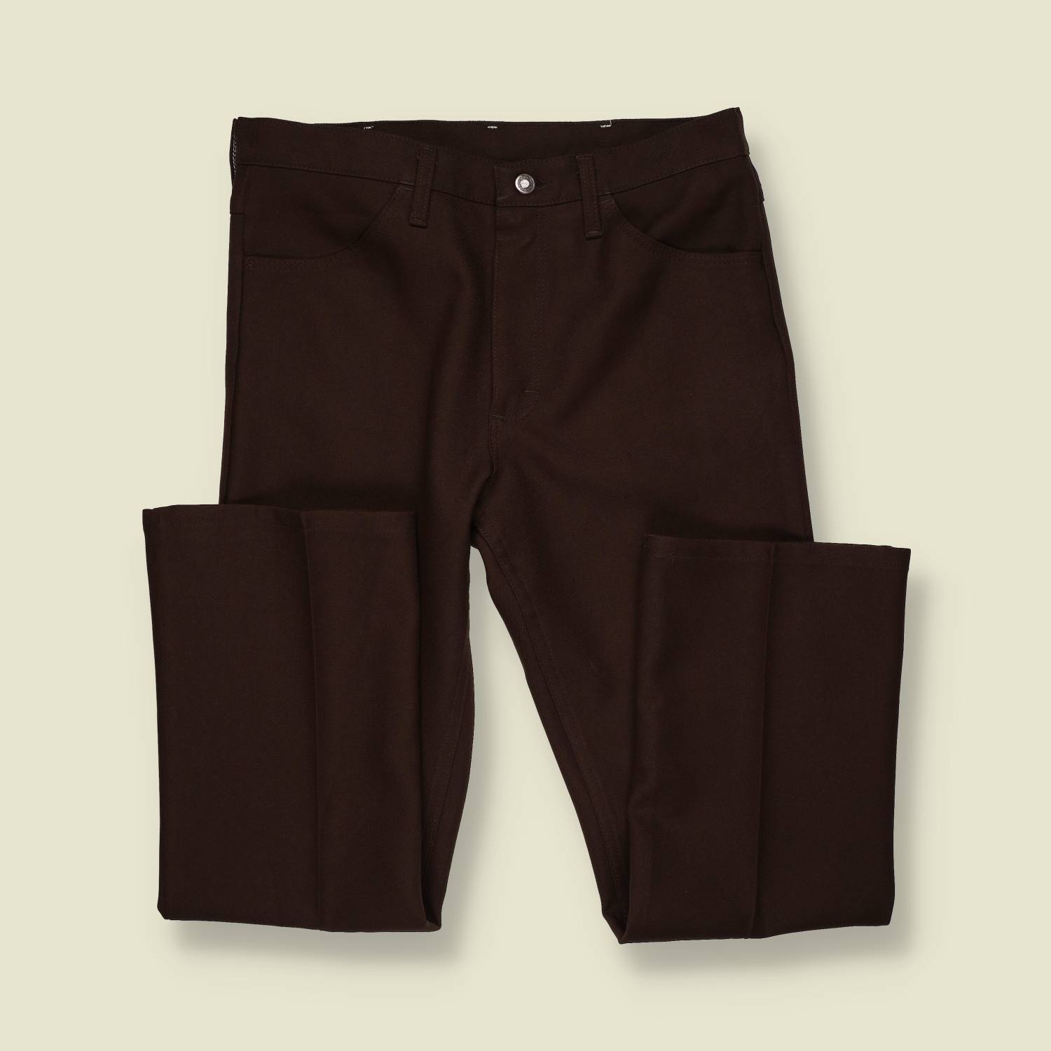 1970s | Wrangler | Polyester Trousers | Dark Brown – w32