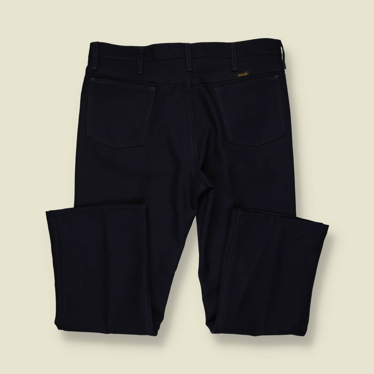 1970s | Wrangler | Polyester Trousers | Black – w36