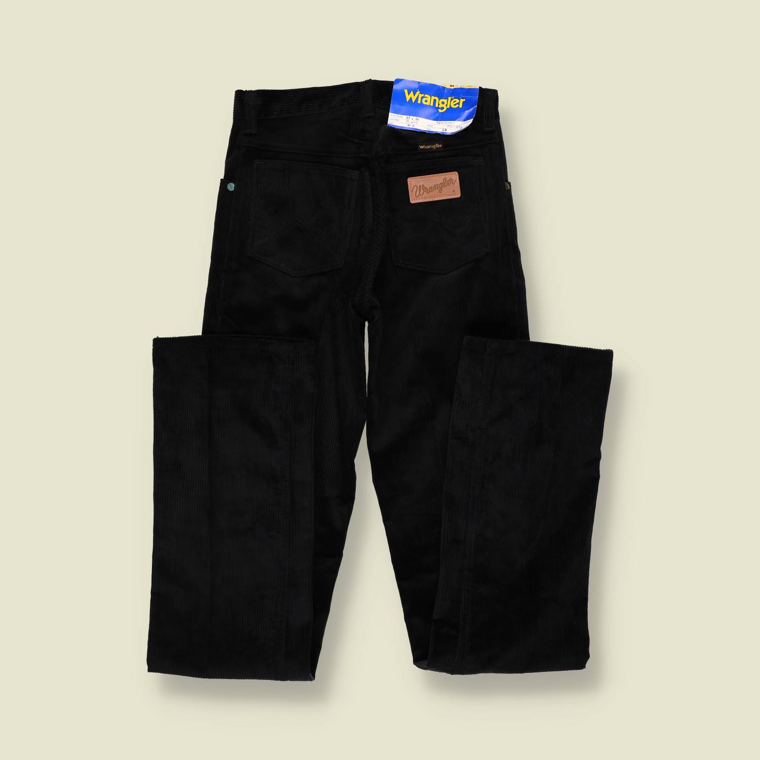 1970s | Wrangler | Corduroy Trousers | Black – w24
